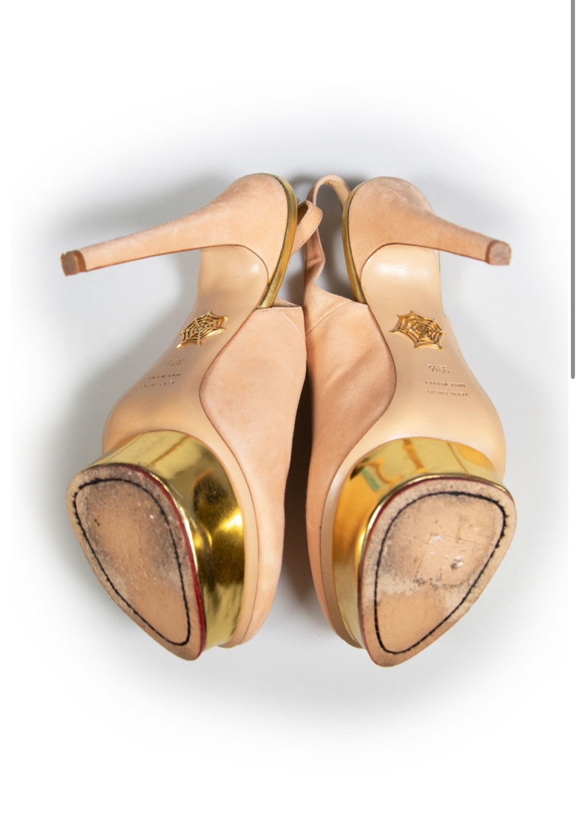 Charlotte Olympia Charlotte Olympia Dolly Slingback - Blush Suede Heels Size US 9.5 / IT 39.5 - 5 Thumbnail
