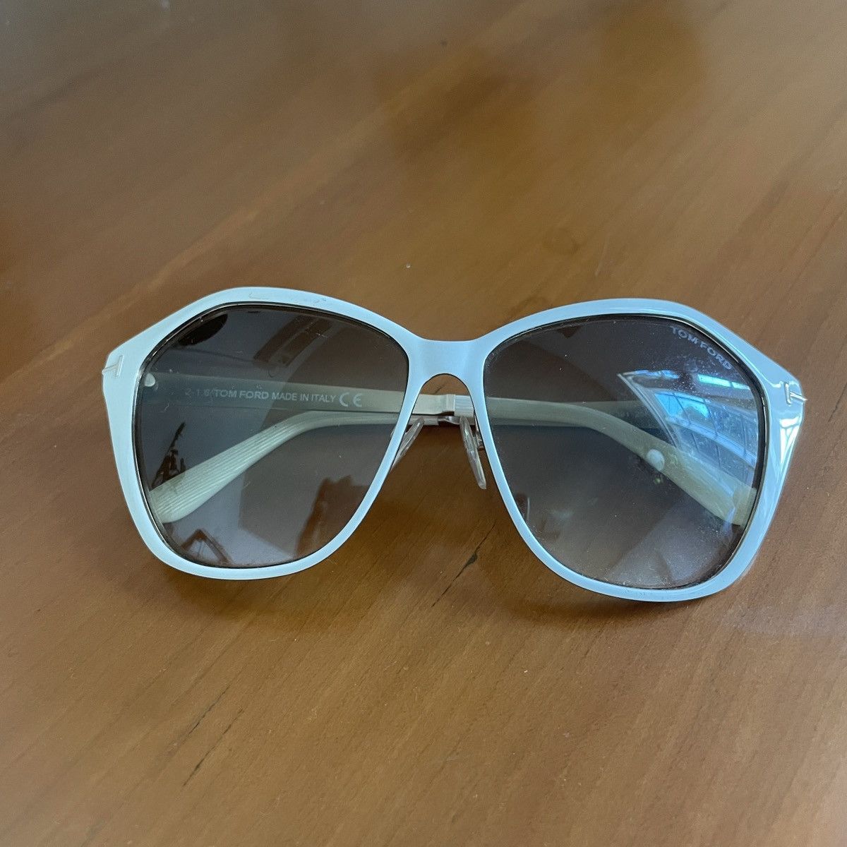Tom Ford Tom Ford white oversize Lena sunglasses TF 391 gradient Size ONE SIZE - 1 Thumbnail