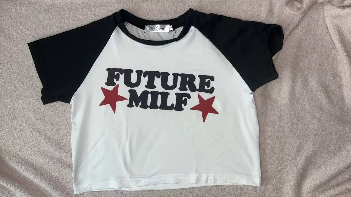 Vintage × Von Dutch Cute Future Milf Cropped Shirt 🐱 Size S / US 4 / IT 40 - 2 Thumbnail