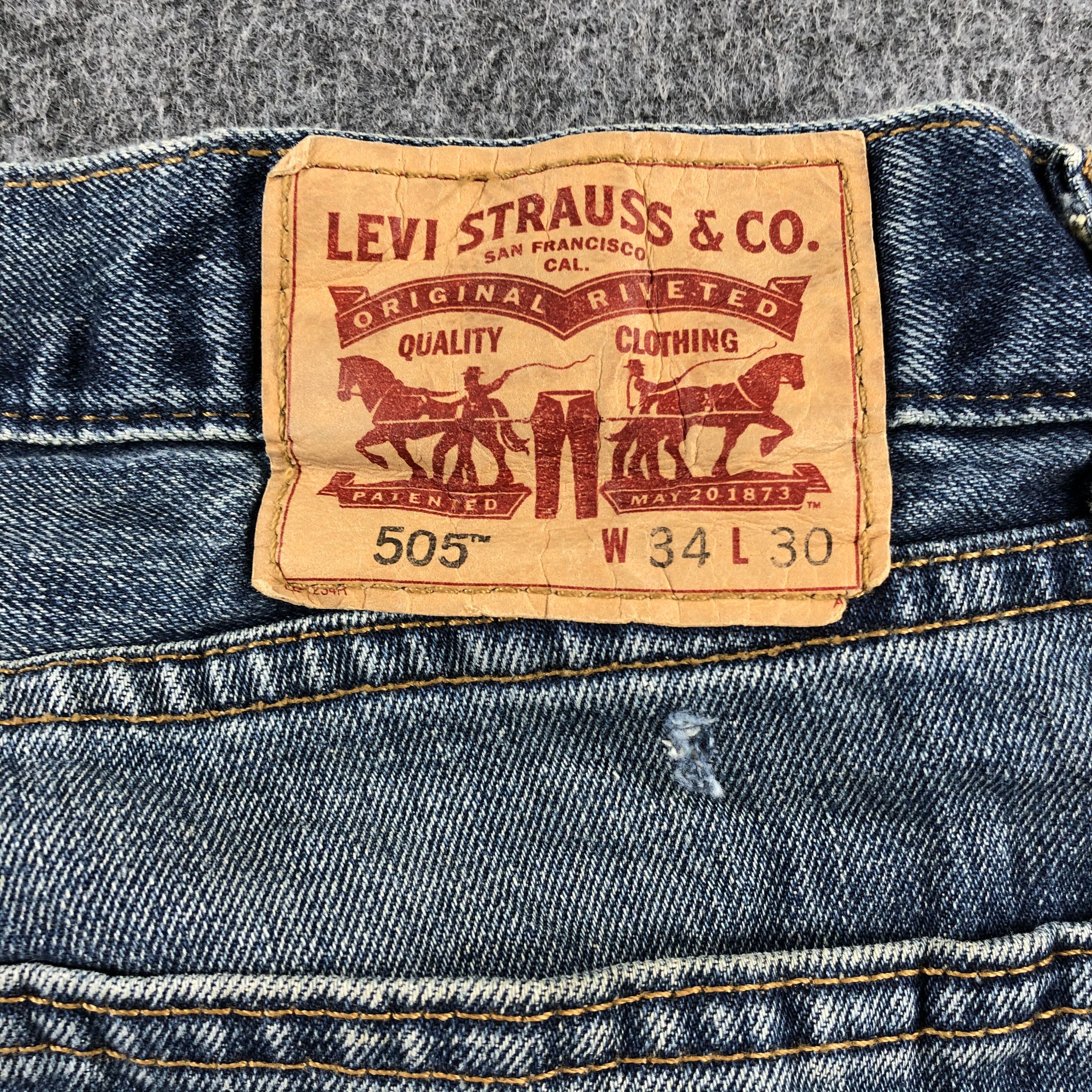 Levi's Vintage Blue Wash Levis 505 Jeans-J2663 Size US 34 / EU 50 - 5 Thumbnail