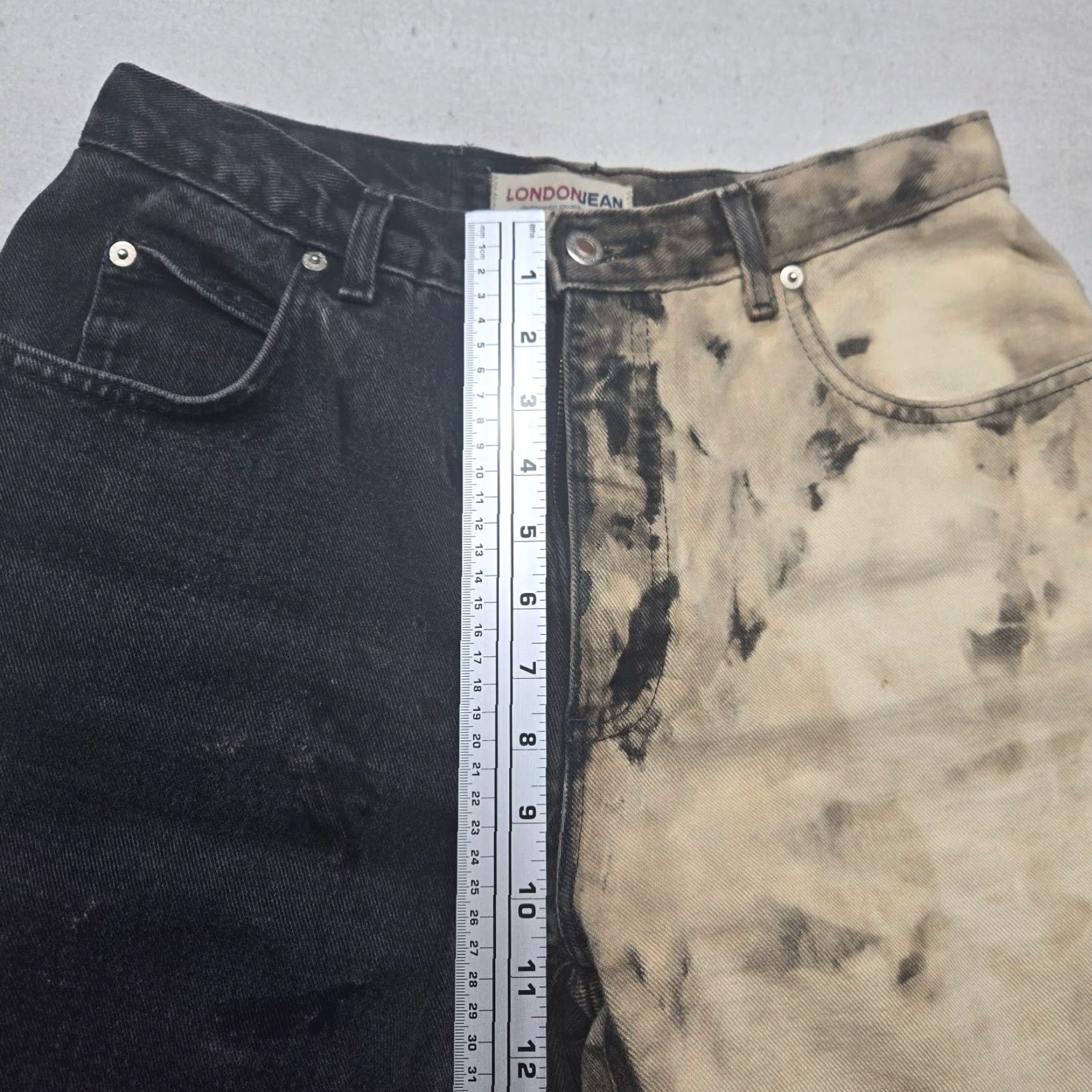 Denime VINTAGE London Jeans Women's Straight Low Rise Denim Pants Black Size 12 Size 34" / US 12 / IT 48 - 5 Thumbnail