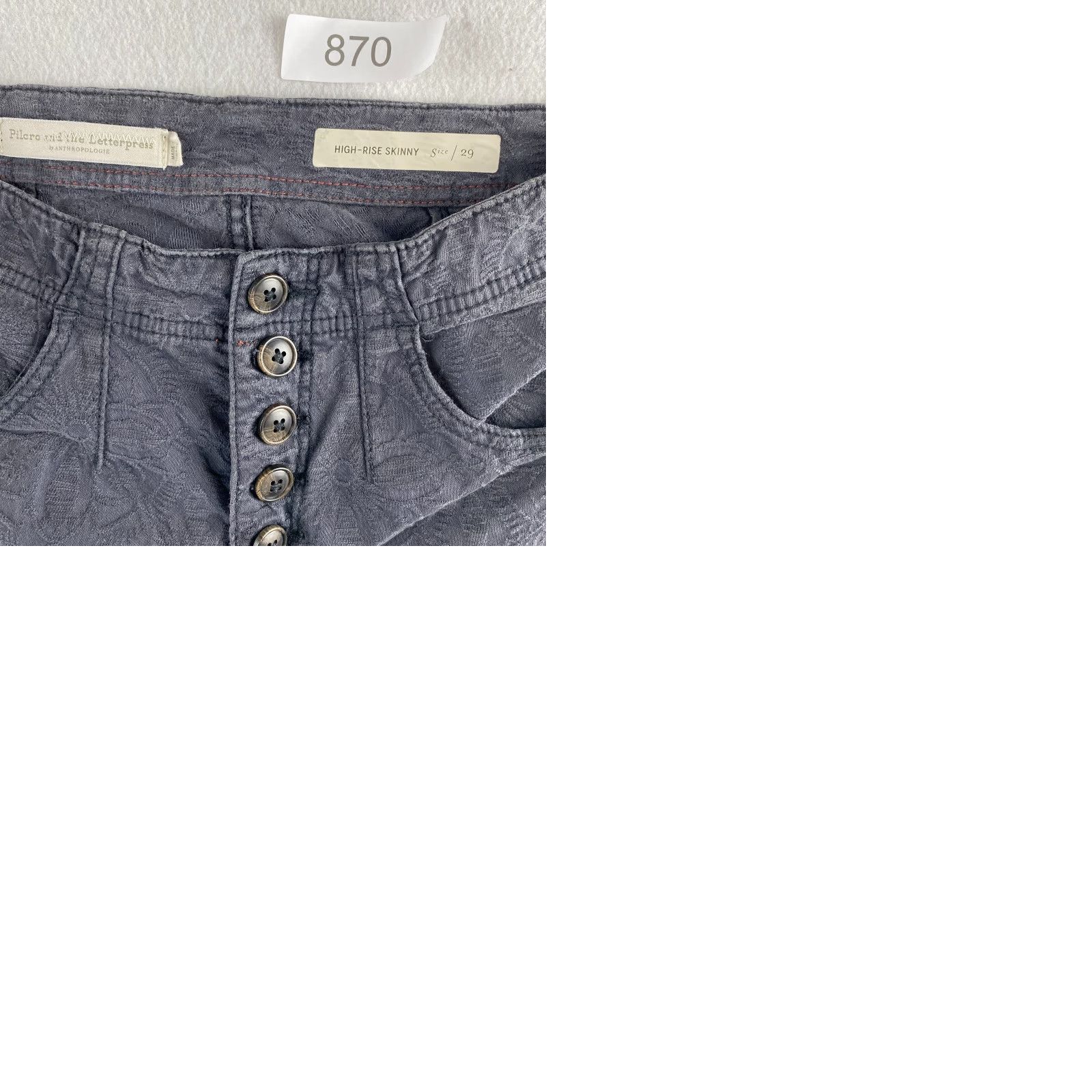 Anthropologie Anthropologie Pilcro And The Letter Press Pants Women's Black High-Rise Skinny 29 Pants Size 29" - 9 Thumbnail