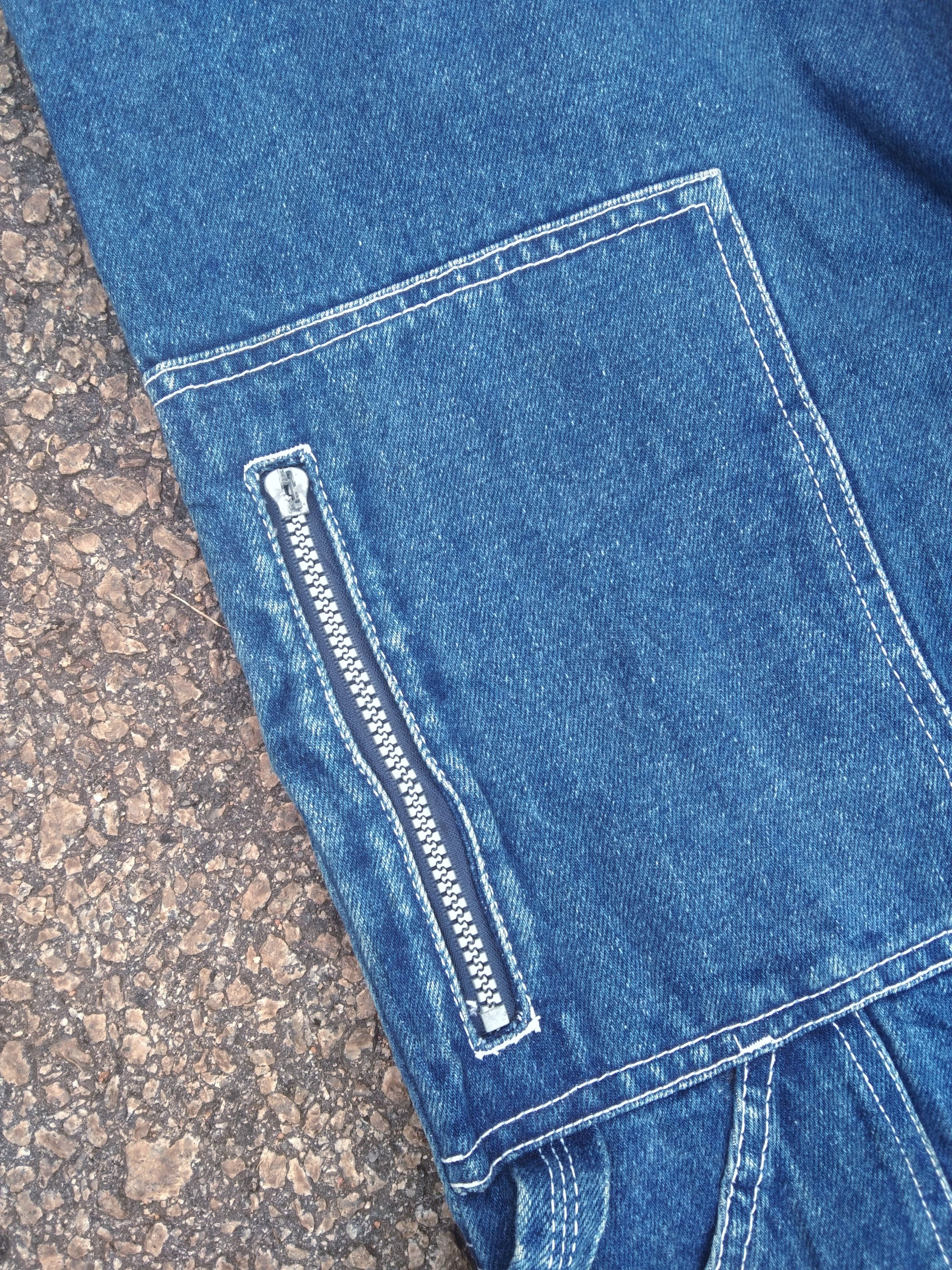 Jean × Vintage Vintage Y2k Here & There Carpenter Style Baggy Jeans 29x30 Size US 29 - 10 Thumbnail