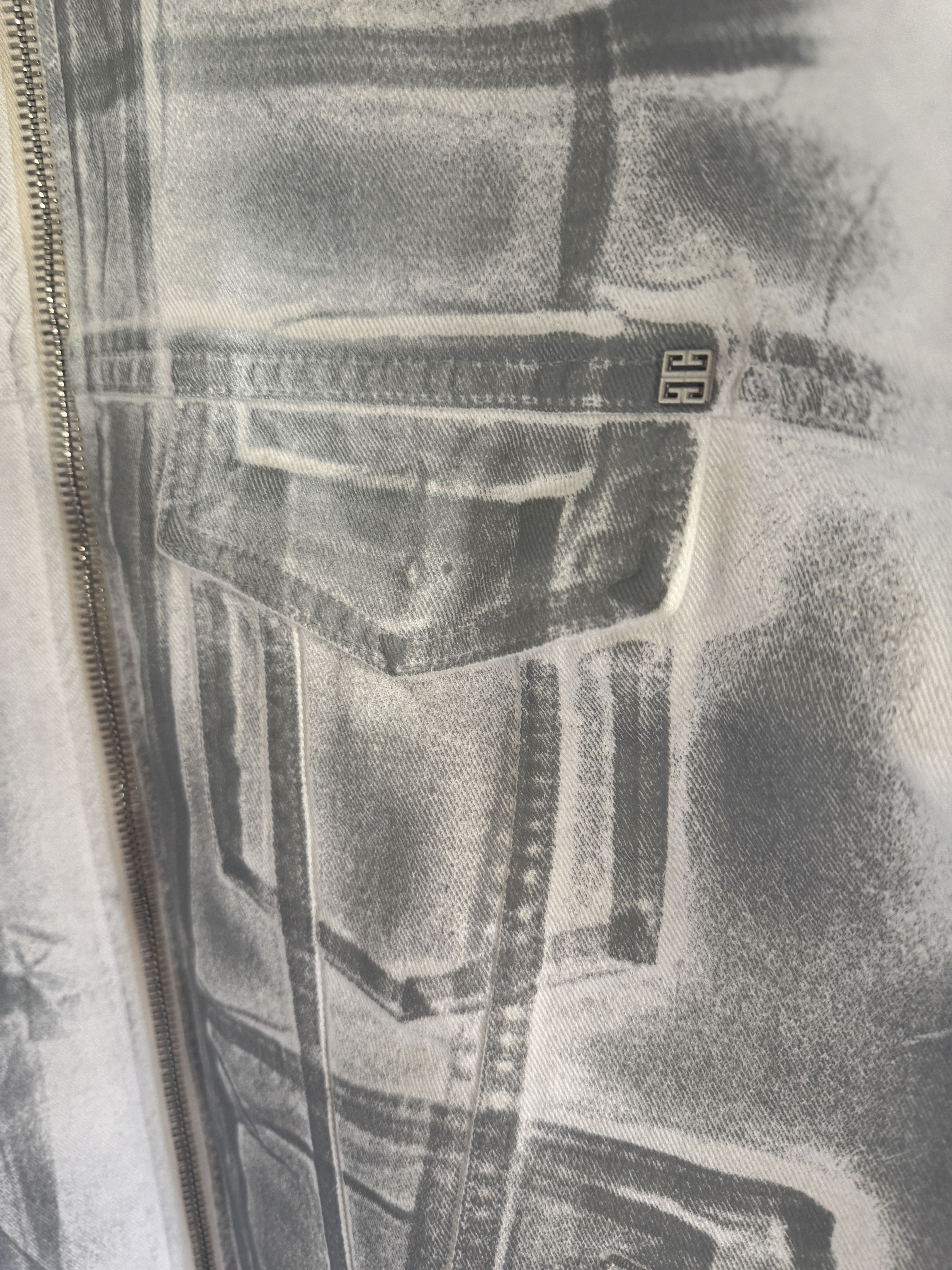 Givenchy 4G Graffiti-Print Reflective Denim Vest – Runway Sample Size US M / EU 48-50 / 2 - 8 Thumbnail