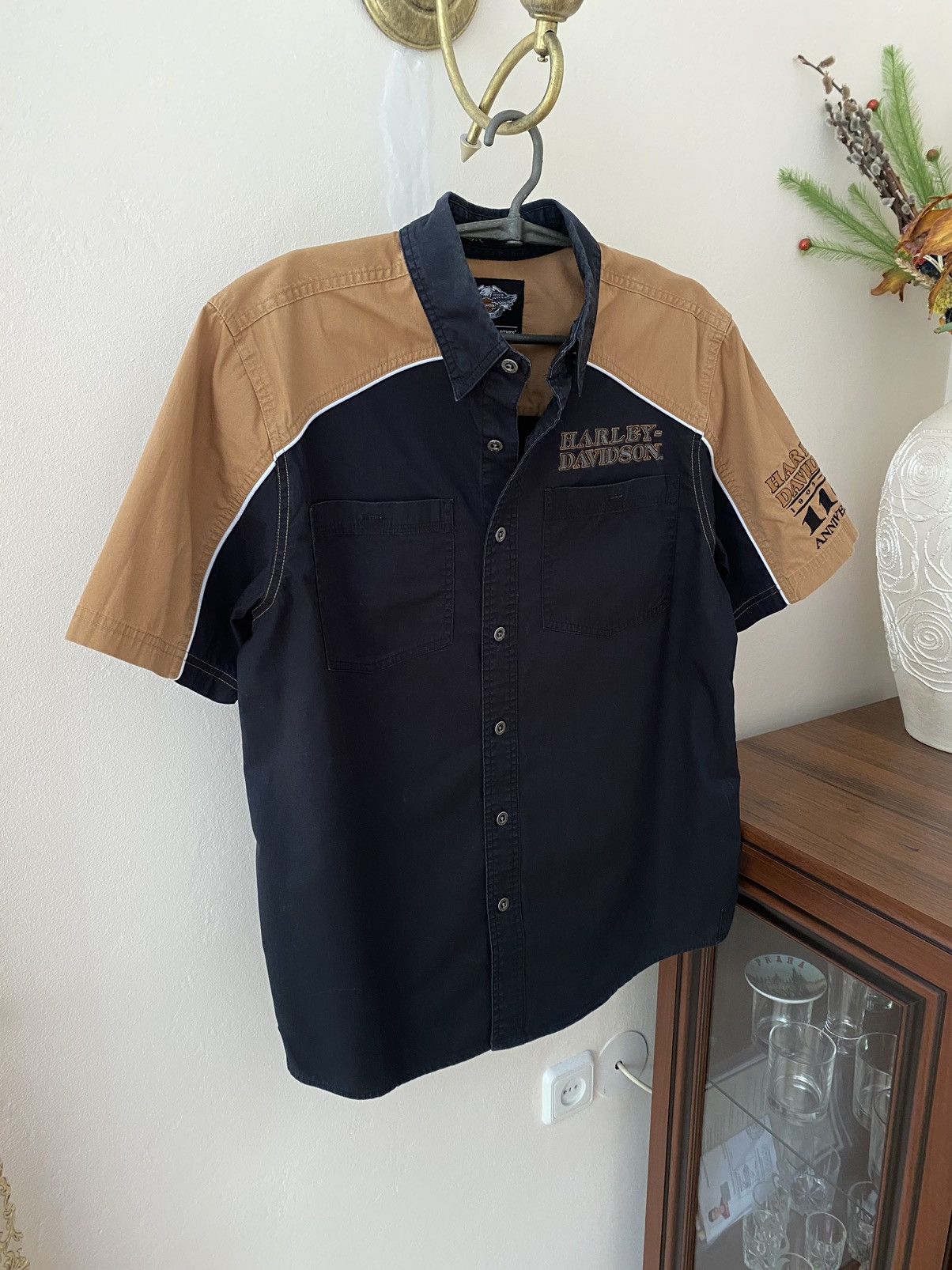 Harley Davidson × Vintage Vintage Harley Davidson Short Sleeve Button Up Shirt Size US M / EU 48-50 / 2 - 2 Thumbnail