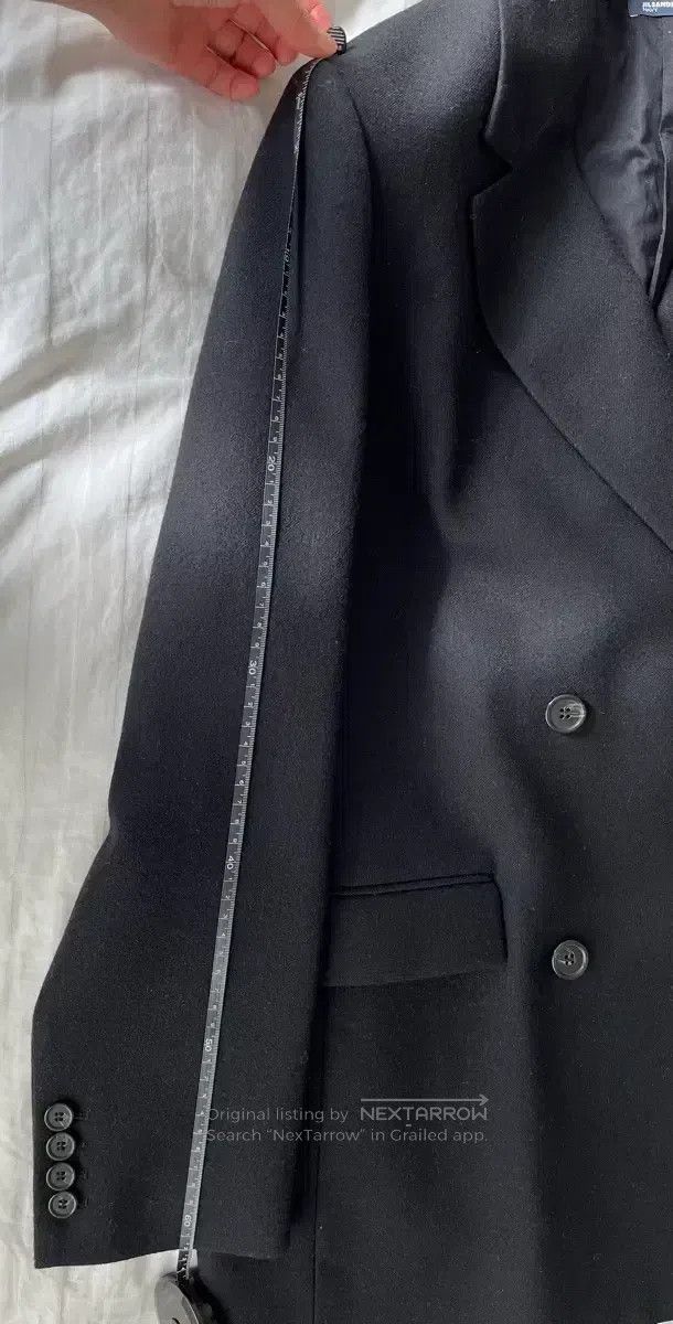 Jil Sander Jil Sander Navy Blue Black Double-breasted Suit Jacket Size 36S - 7 Thumbnail
