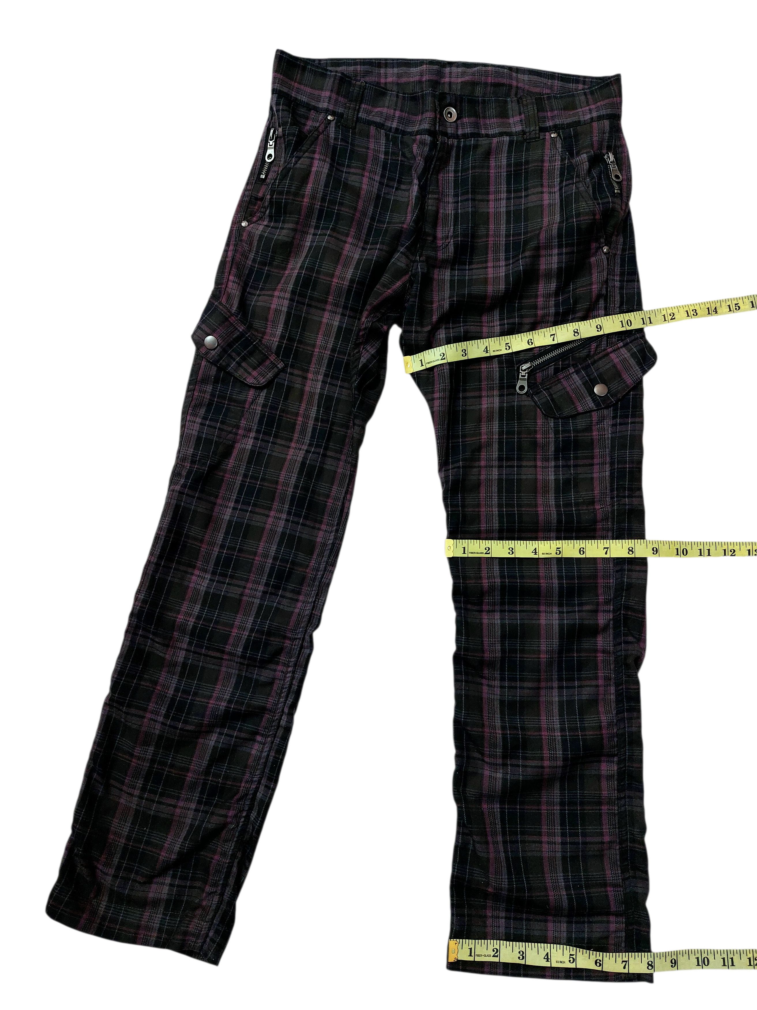 Vintage Grunge Y2K Punk Plaid Zip Nova Check Pants Size US 31 - 13 Thumbnail