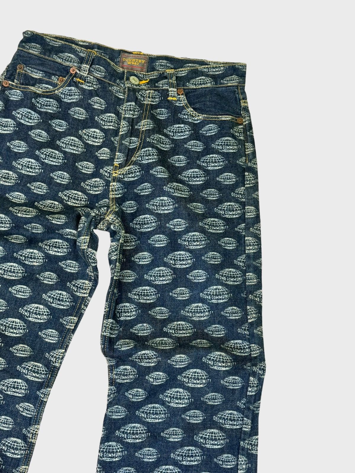 Japanese Brand Flare OZONE COMMUNITY Overpinted Hysteric Glamour Style Size US 28 / EU 44 - 5 Thumbnail