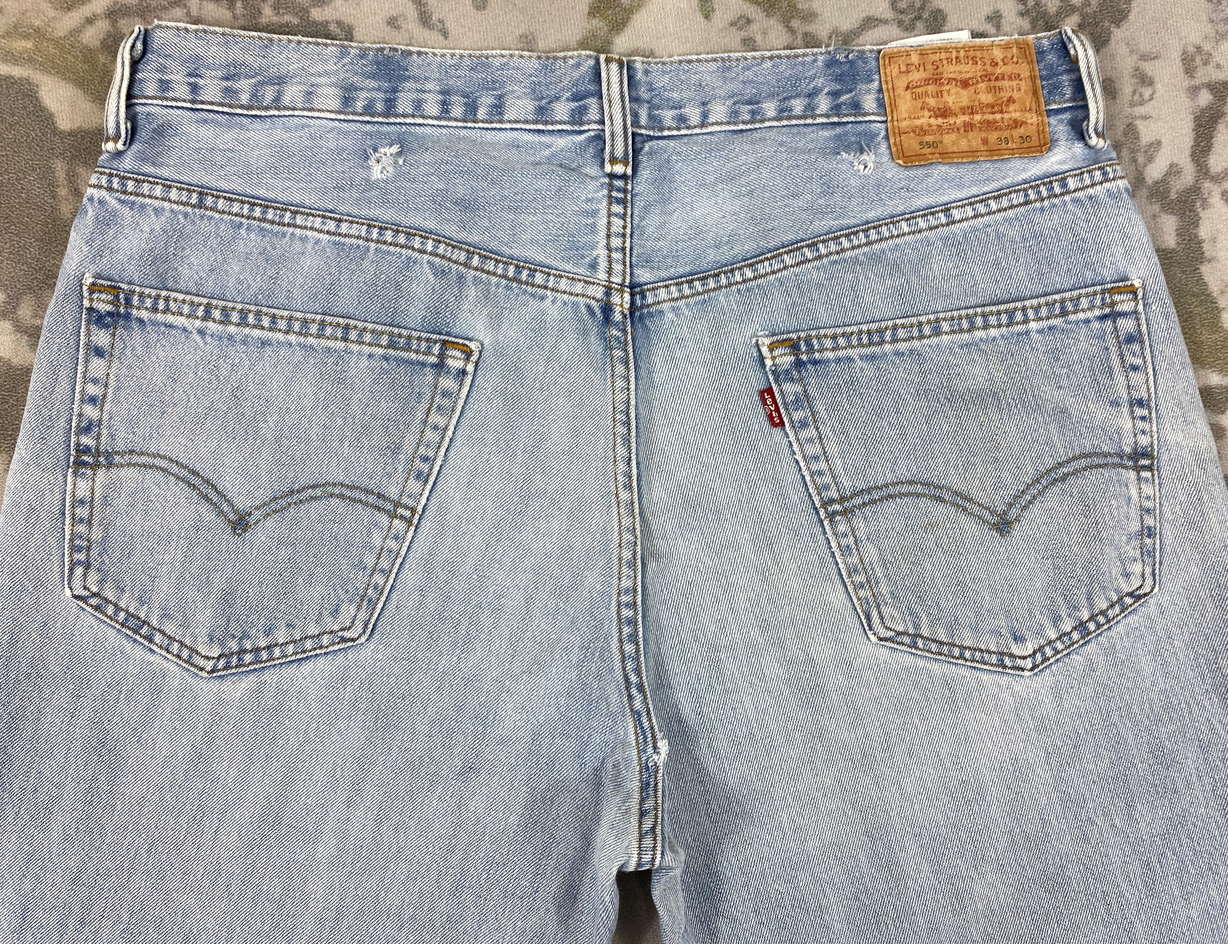 Levi's Light Wash Vintage Levi's 550 Denim 37 x 28.5 -JN709 Size US 37 - 4 Thumbnail