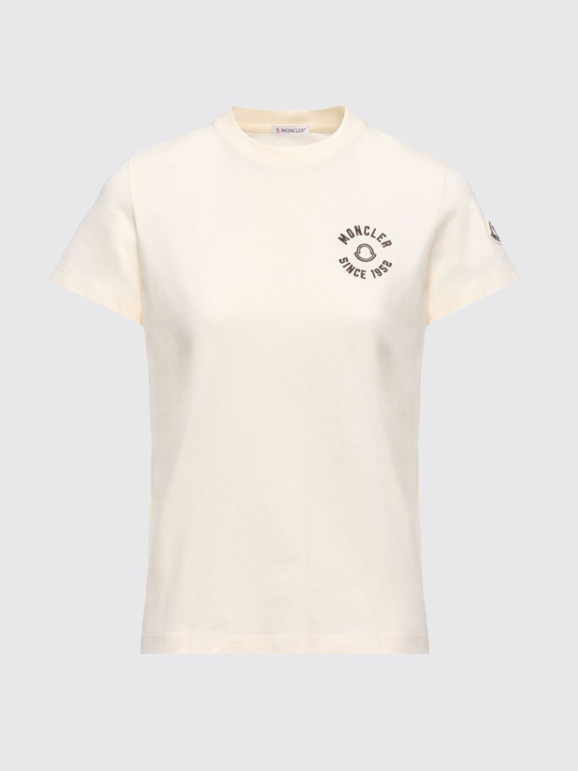 Moncler Moncler T-Shirt Woman White Size L / US 10 / IT 46 - 1 Preview