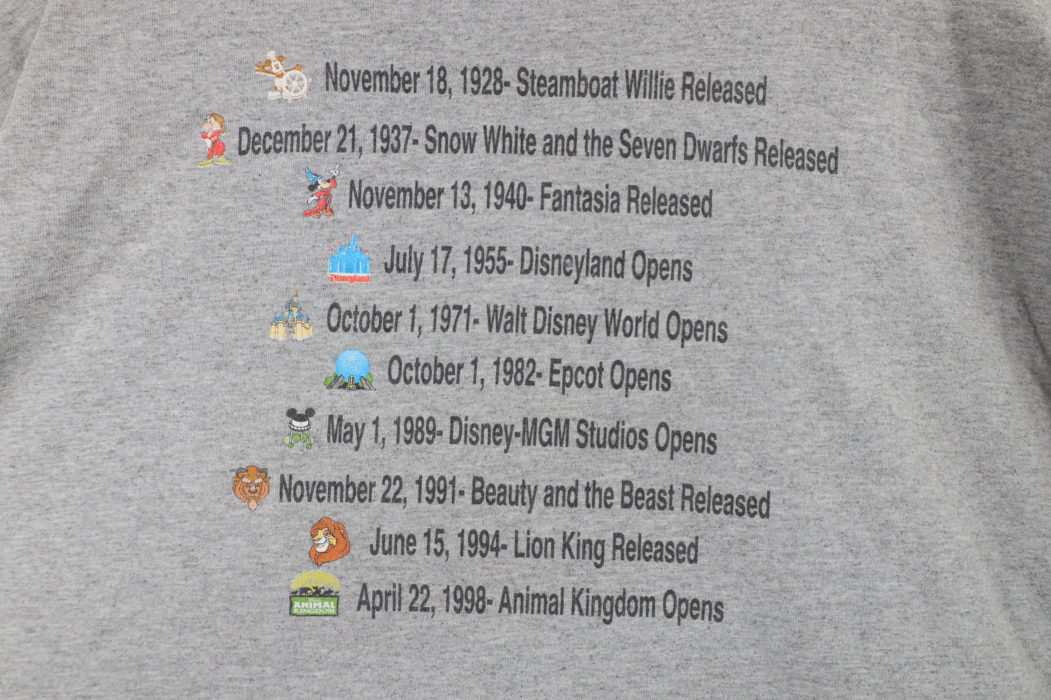 Disney × Vintage Vintage Y2K Disney Magic Walt Disney World T-Shirt Gray Size US XL / EU 56 / 4 - 9 Thumbnail