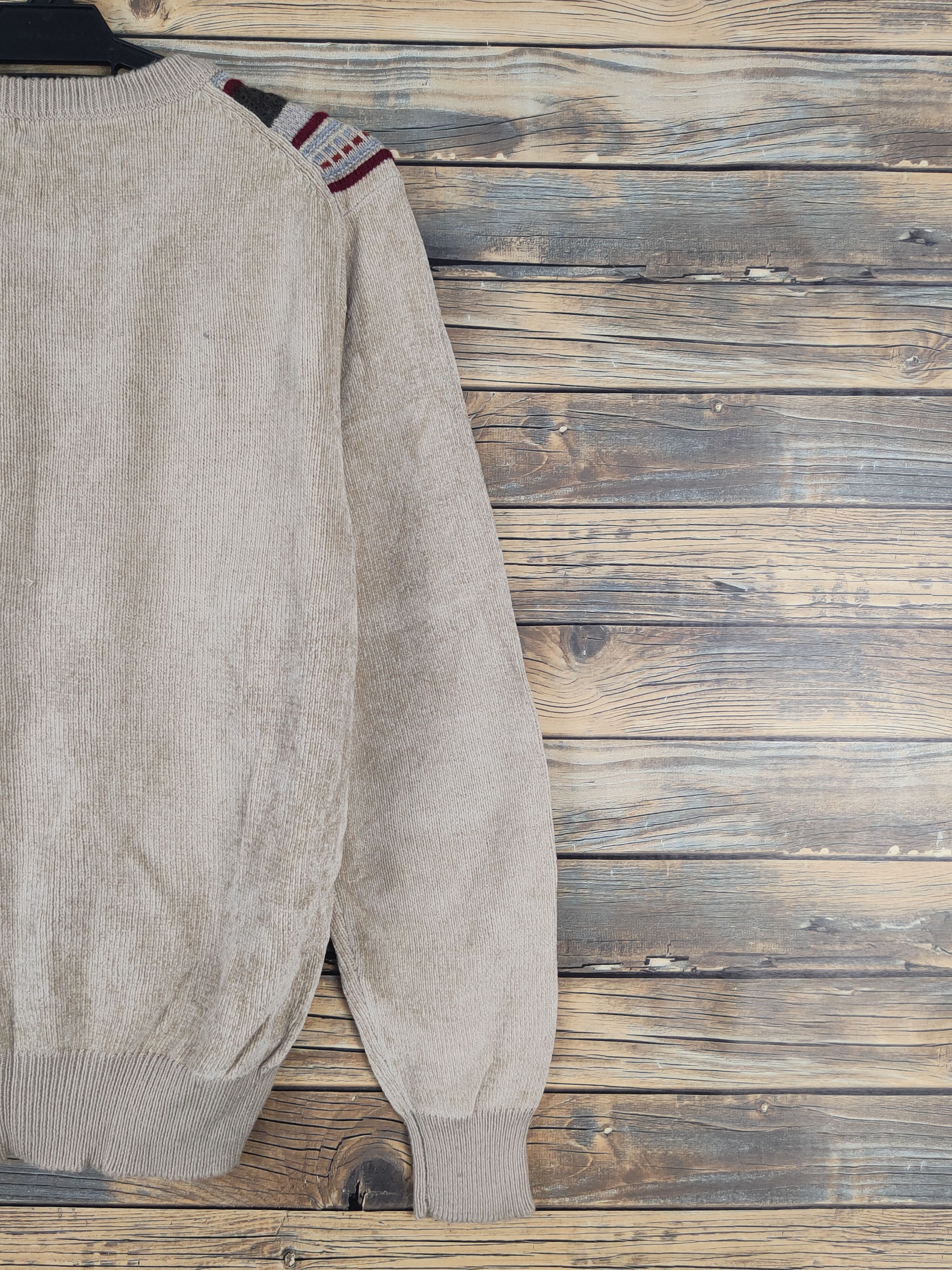 Homespun Knitwear Prestige style Brown Knitwear striped Sweatshirts #W1273 Size US M / EU 48-50 / 2 - 9 Thumbnail