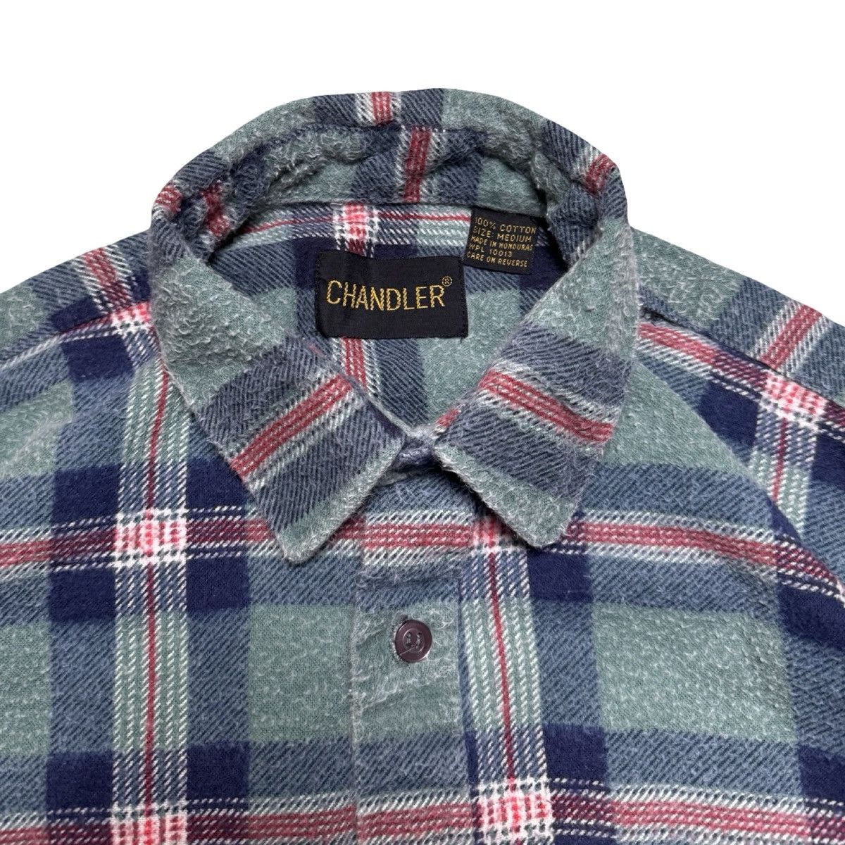 Other Vintage Distressed 70 80s Chandler Blue Plaid Flannel Shirt Size US M / EU 48-50 / 2 - 3 Thumbnail