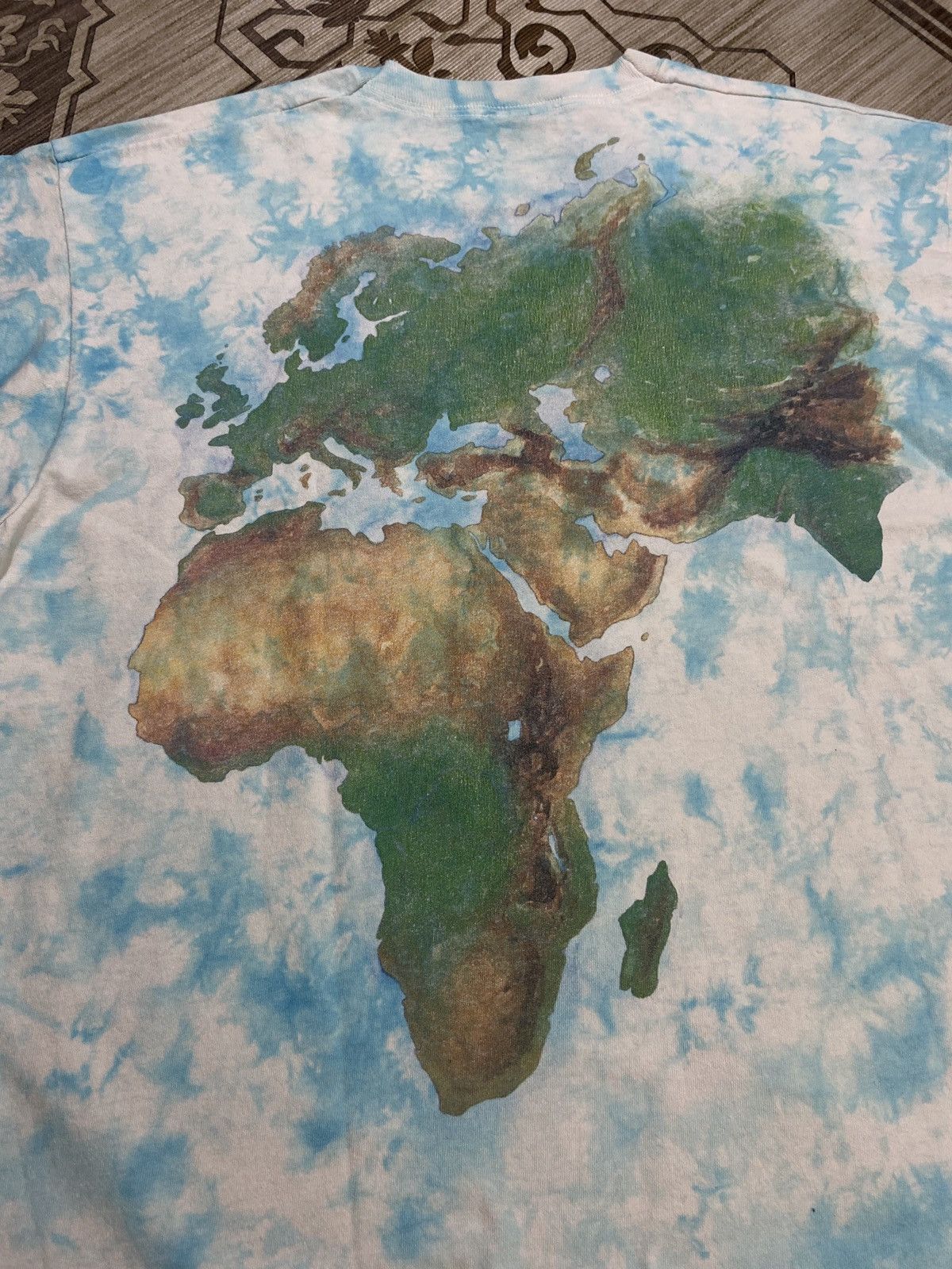 Liquid Blue Vintage 90s Blue Map World Ocean Continents AOP Graphic Size US XL / EU 56 / 4 - 5 Thumbnail