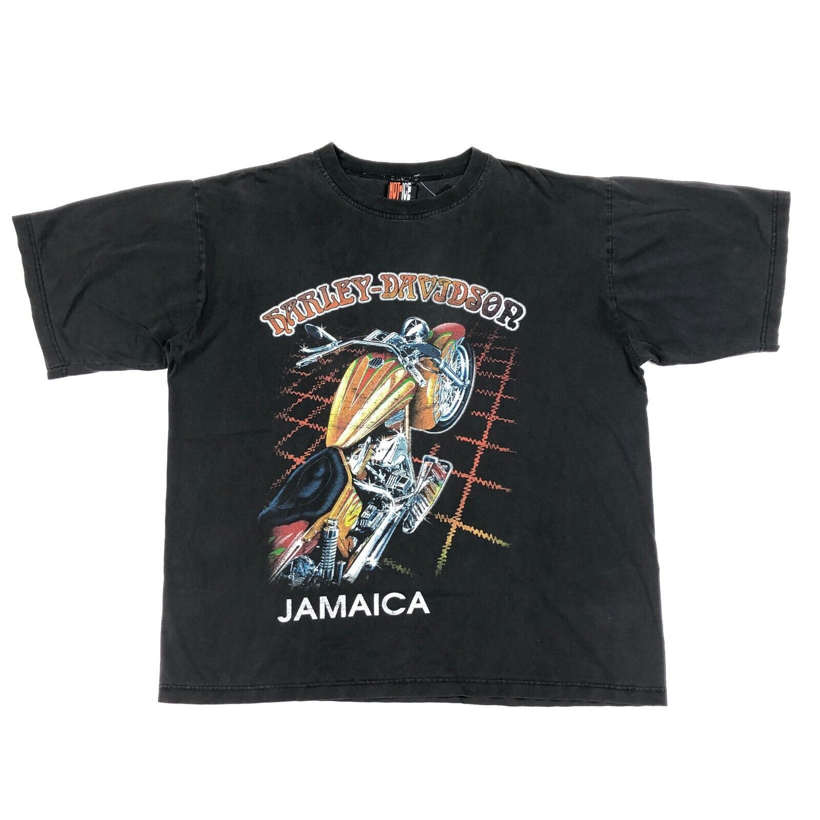 Harley Davidson × Vintage Vintage Harley Davidson Jamaica Motorcycle Tee T shirt XL Size US XL / EU 56 / 4 - 1 Thumbnail