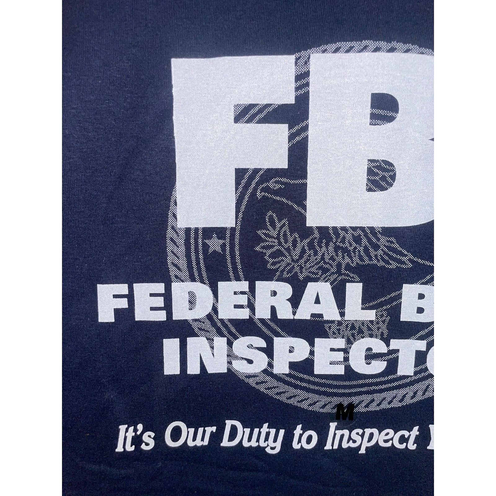 Gildan Y2K FBI Federal Booty It's Our Duty Blue Humor Joke Shirt M Size US M / EU 48-50 / 2 - 3 Thumbnail