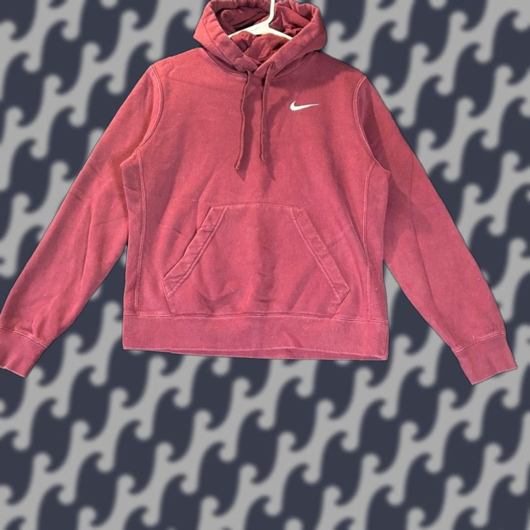 Nike Nike Mens Hoodie Sweatshirt Maroon Swoosh Pullover Hoodie M Size US M / EU 48-50 / 2 - 1 Thumbnail