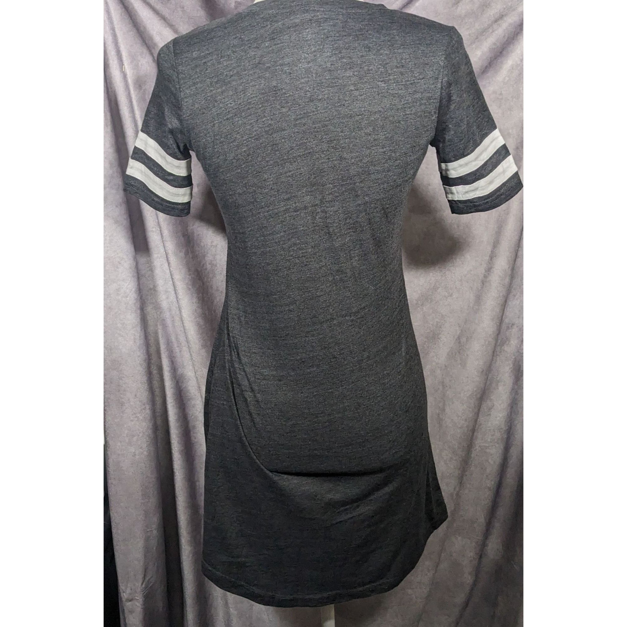 Other Charcoal Clemson Tigers All-Star Lace-Up Tri-Blend Tee Dress Size XS / US 0-2 / IT 36-38 - 8 Thumbnail