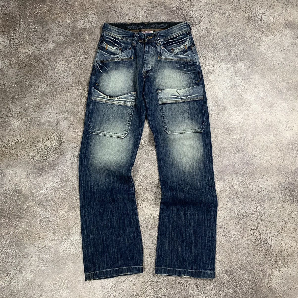 Vintage Vintage Y2K Baggy Distressed Cargo Pants Grunge Japan 32 Size US 32 / EU 48 - 2 Thumbnail