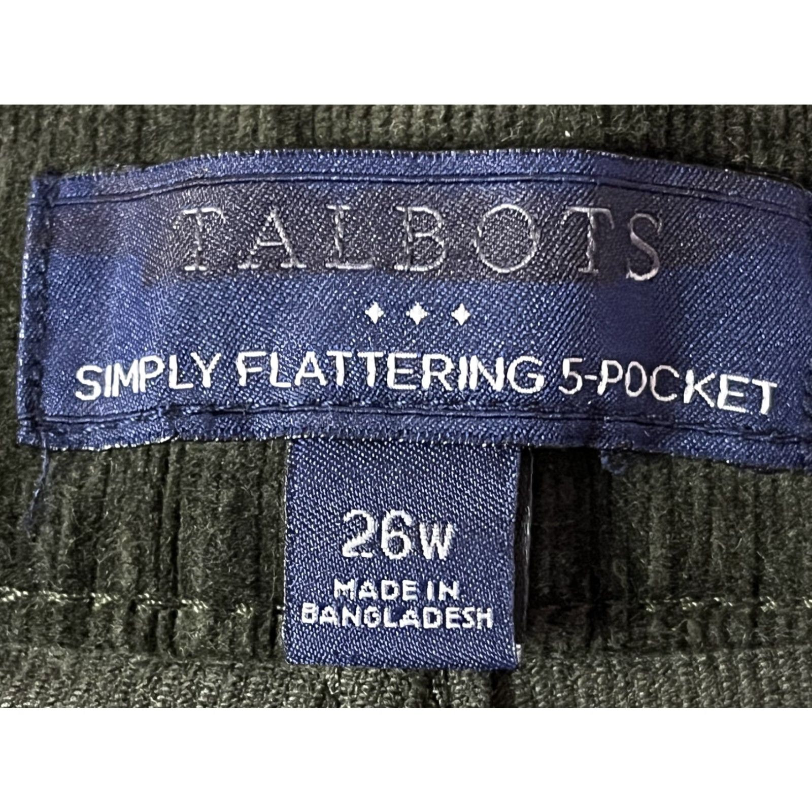 Talbots Talbots Plus Size 26W Olive Green Corduroy Pants Straight Leg Five Pocket Womens Size 26" / US 2 / IT 38 - 5 Thumbnail