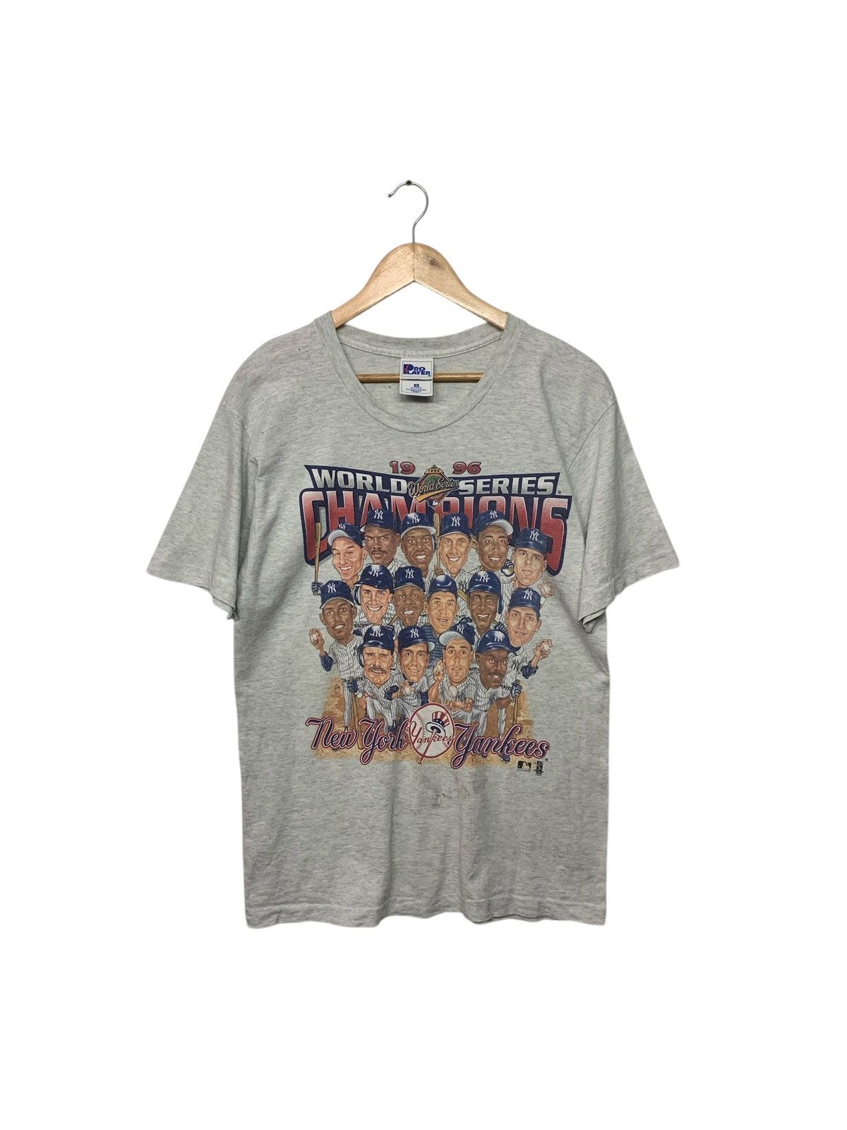MLB × New York Yankees × Vintage Vintage 90's Mlb All Player New York Yankees T Shirt Size US M / EU 48-50 / 2 - 1 Thumbnail