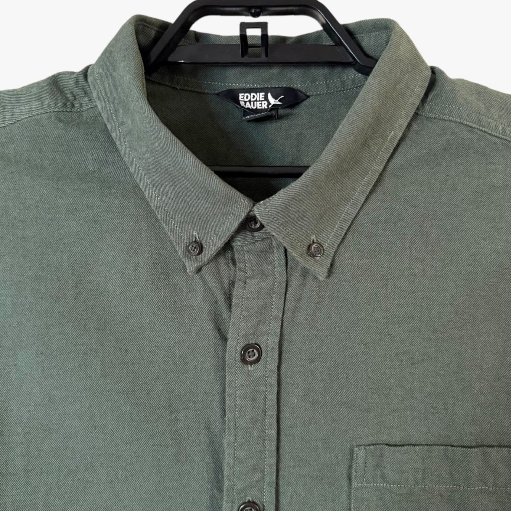 Eddie Bauer VINTAGE Eddie Bauer Shirt Green Men 2XL Cotton Twill Button-Down Long-Sleeve Size US XXL / EU 58 / 5 - 5 Thumbnail