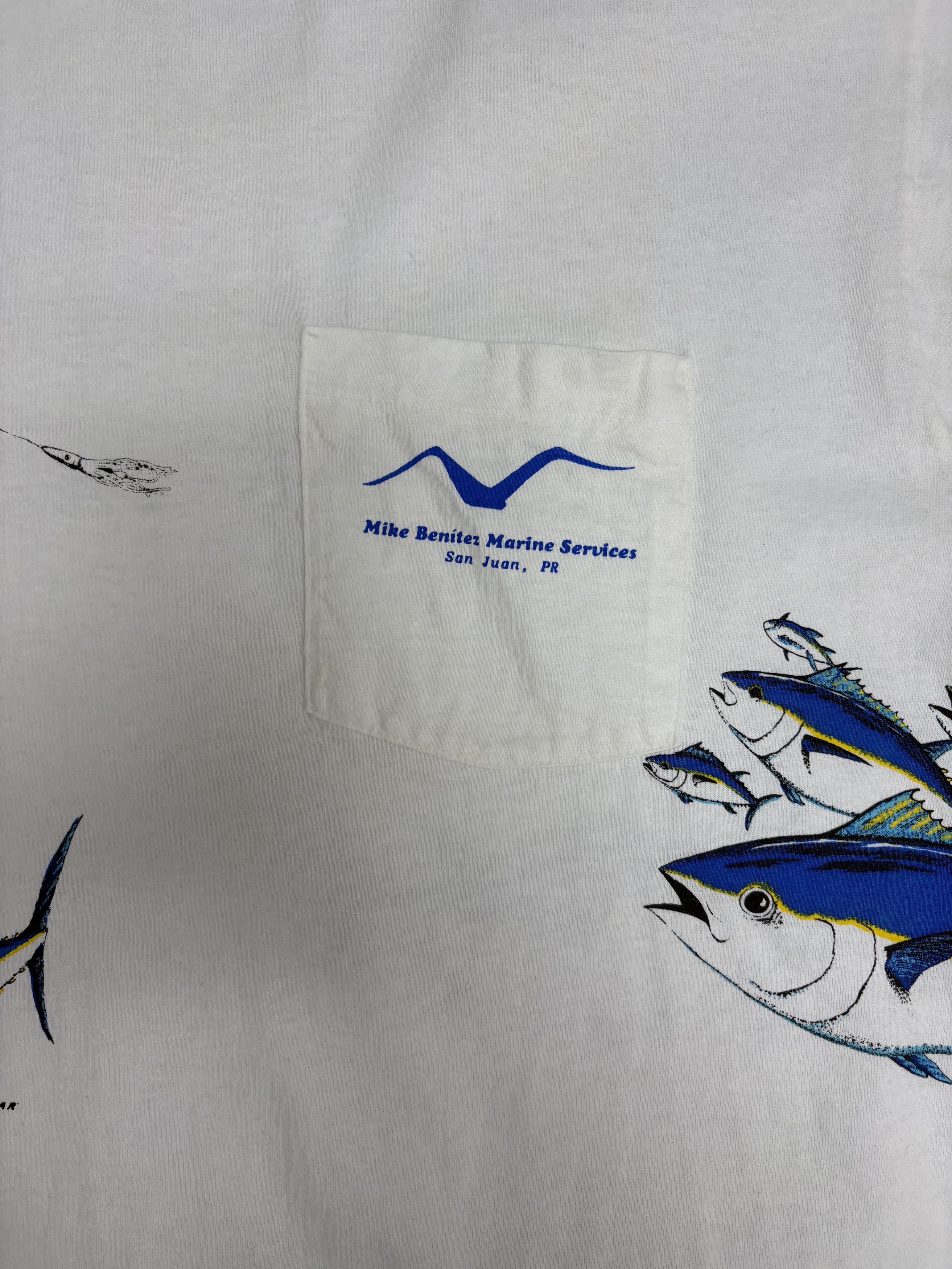 Vintage Marine Services San Juan Vintage White T-Shirt Tee Size US XL / EU 56 / 4 - 2 Thumbnail