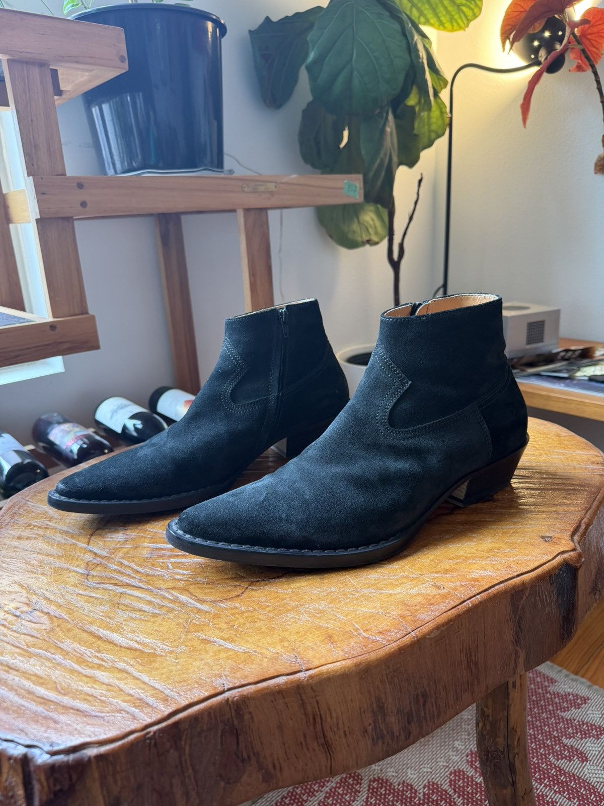 Maison Margiela Maison Margiela Western/Cowboy Lukas Suede Boots Black Size US 11 / EU 44 - 1 Thumbnail