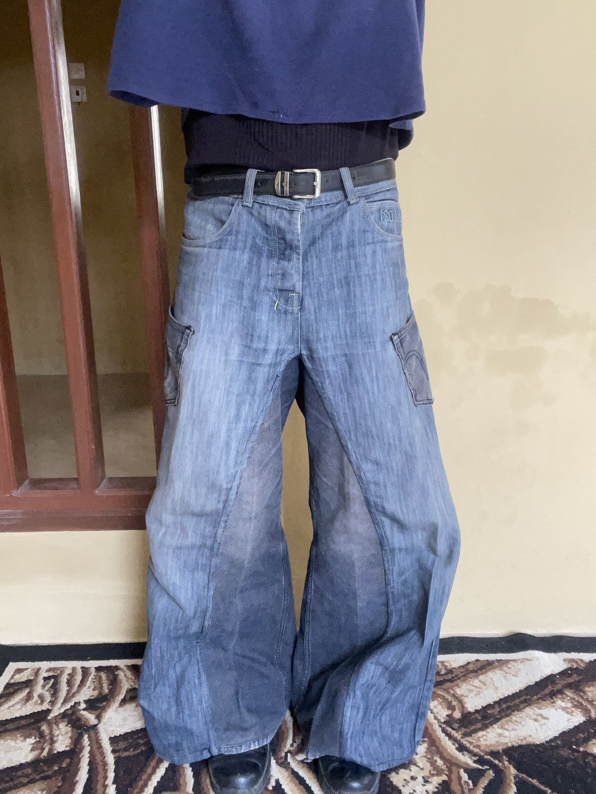 Vintage Baggy reworked extra pocket jeans Size US 33 - 7 Thumbnail