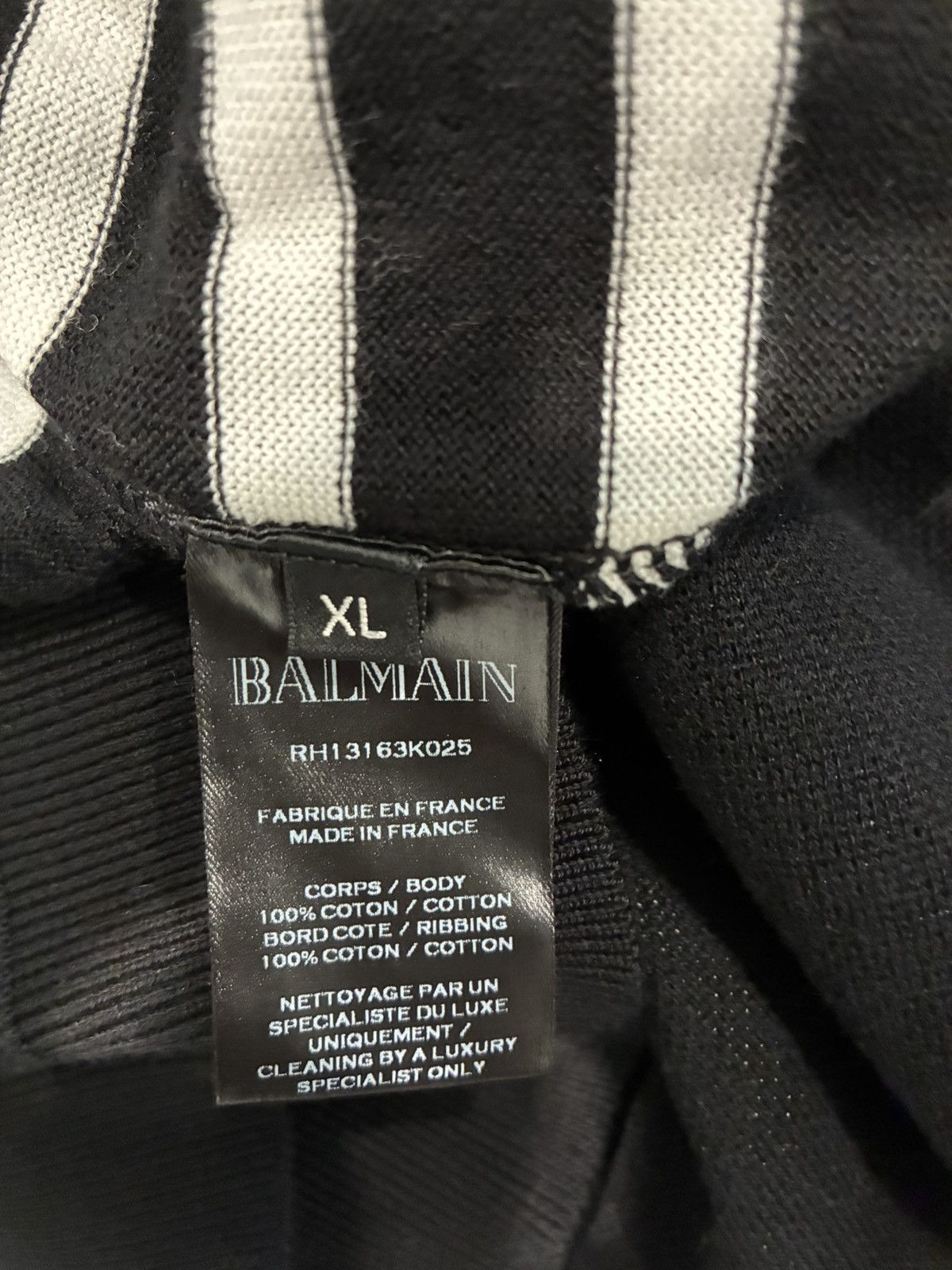 Balmain Balmain Knitted Logo Striped Jumper Size US XL / EU 56 / 4 - 5 Thumbnail
