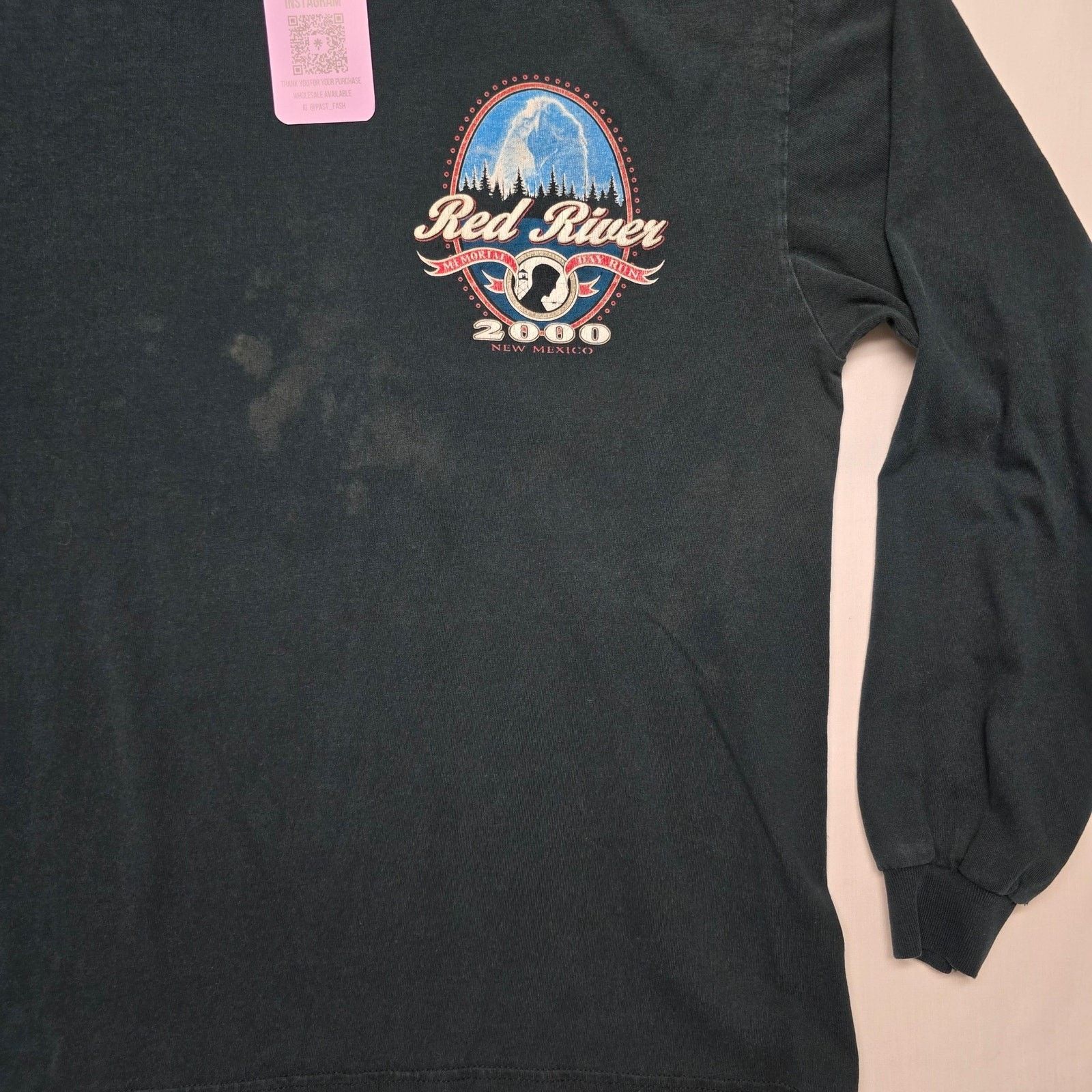 Anvil Vintage Motorcyle Red River New Mexico Biker L Black Tee Size US L / EU 52-54 / 3 - 10 Thumbnail