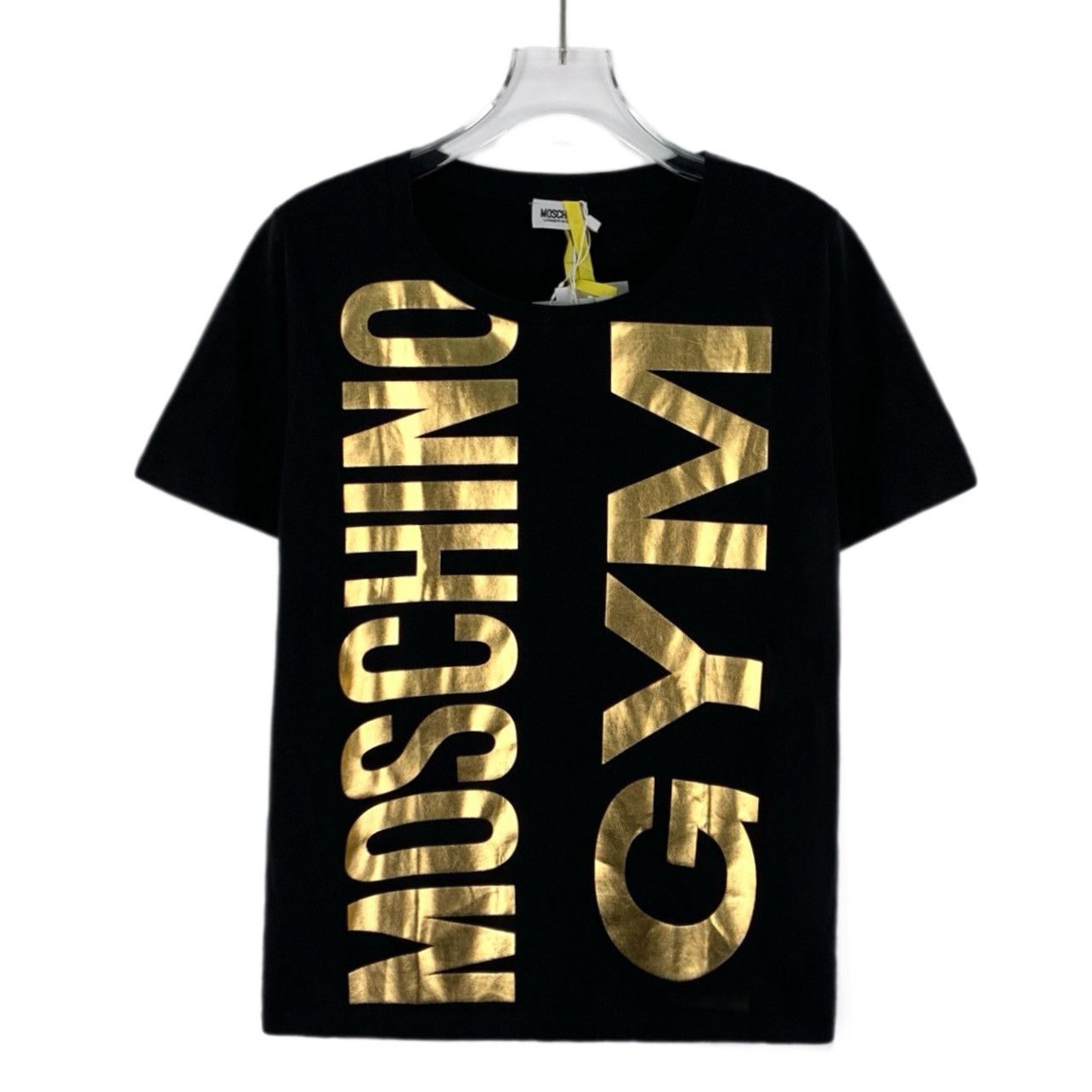 Moschino Moschino Gold Foil Print Cotton Short Sleeve T-Shirt K26WX Size L / US 10 / IT 46 - 1 Thumbnail