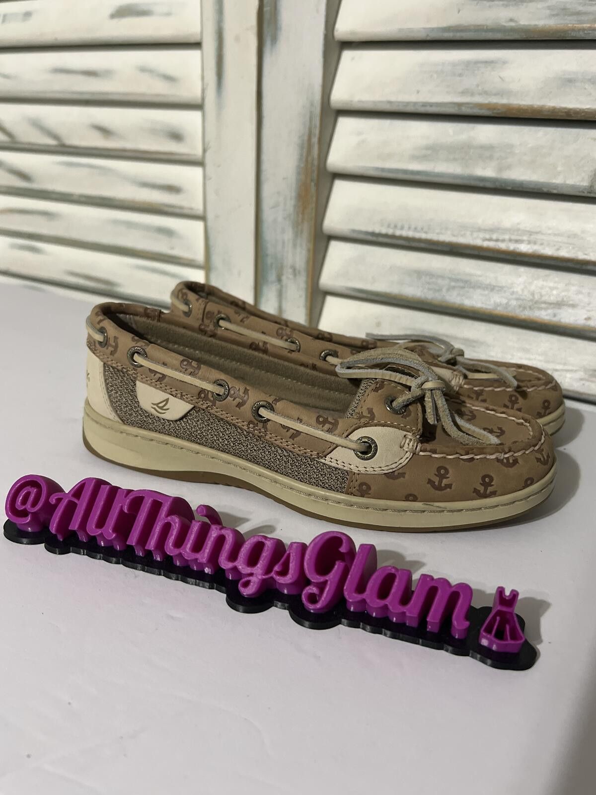 Sperry Sperry Tan Anchor Print topsider Boat Shoes 5 Size US 5 / IT 35 - 3 Thumbnail