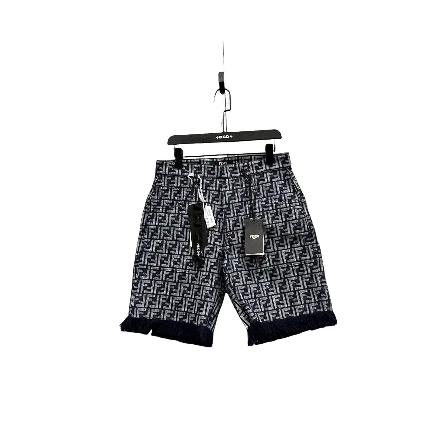 Fendi Fendi FF Logo Fringe Shorts Size 33 Size US 33 - 1 Thumbnail