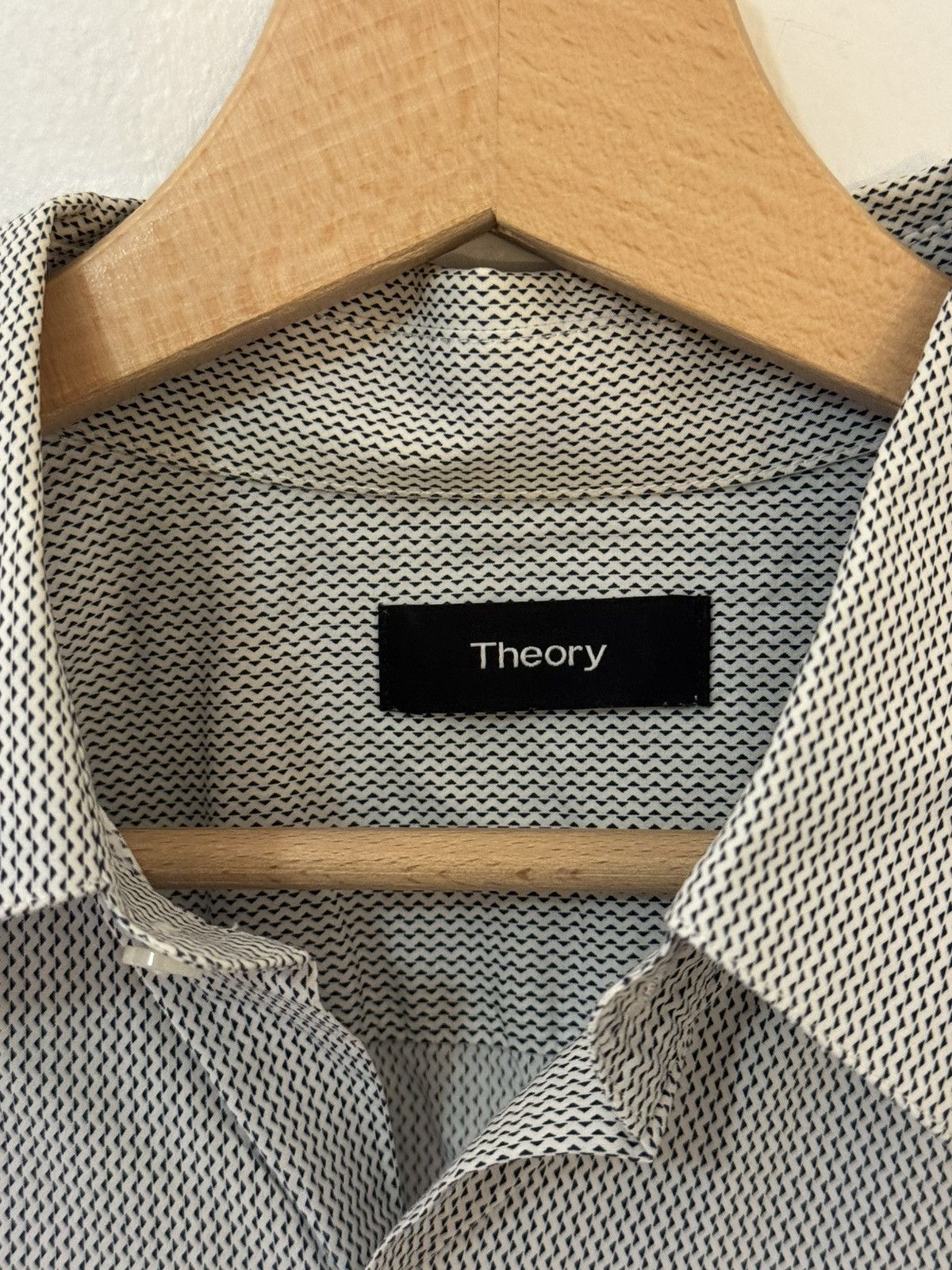 Theory Theory white/grey button-down shirt Size US M / EU 48-50 / 2 - 2 Thumbnail