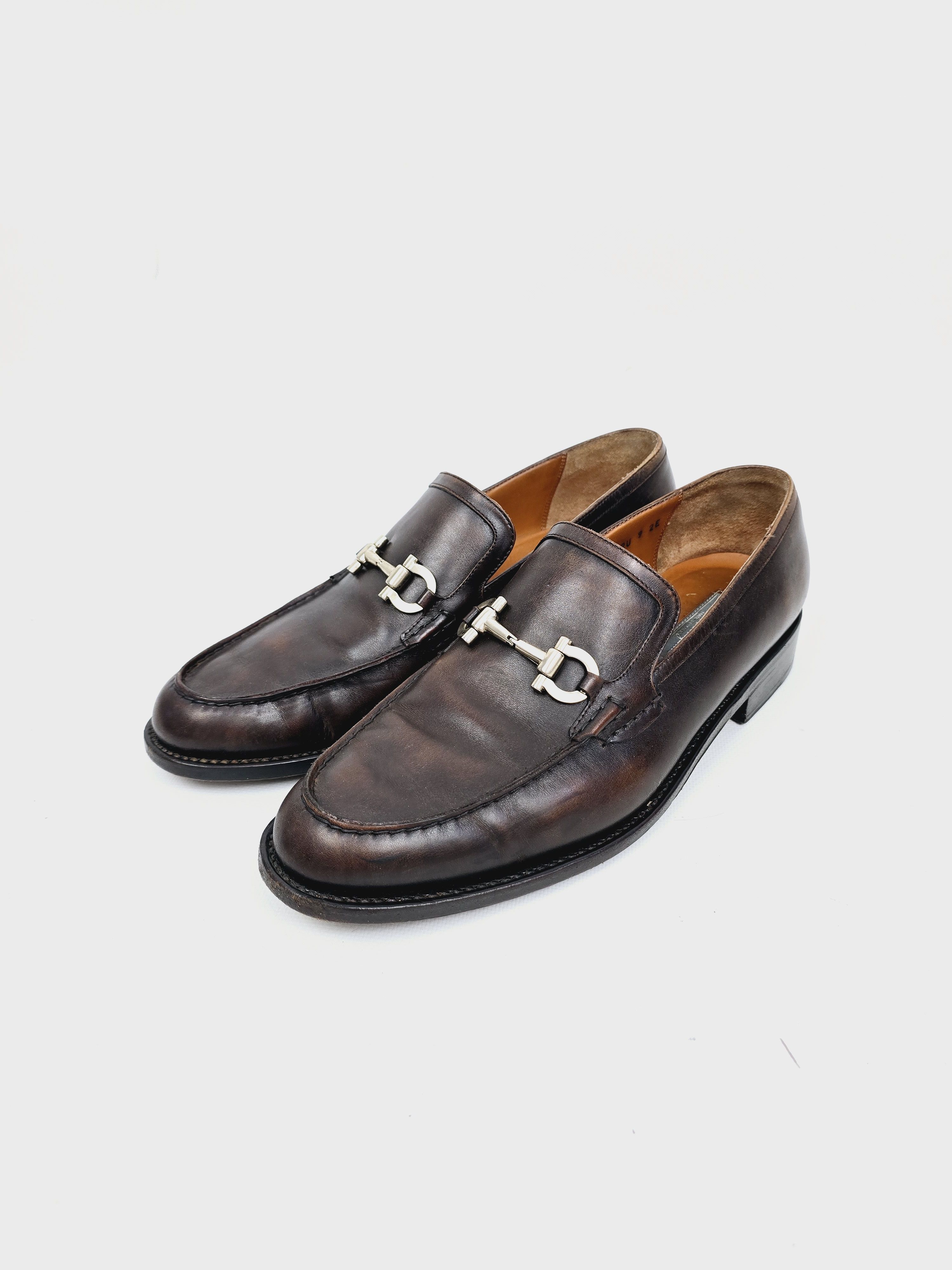 Salvatore Ferragamo Salvatore Ferragamo Brown Leather Oxford Shoes - Size 9 EE Size US 9 / EU 42 - 14 Thumbnail