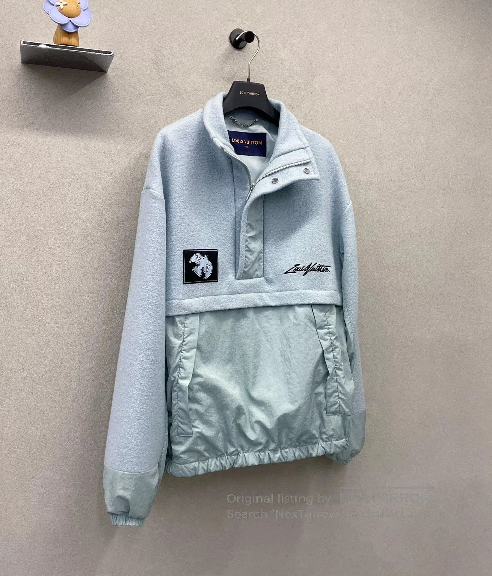 blue mixed sweatshirt from Louis Vuitton.