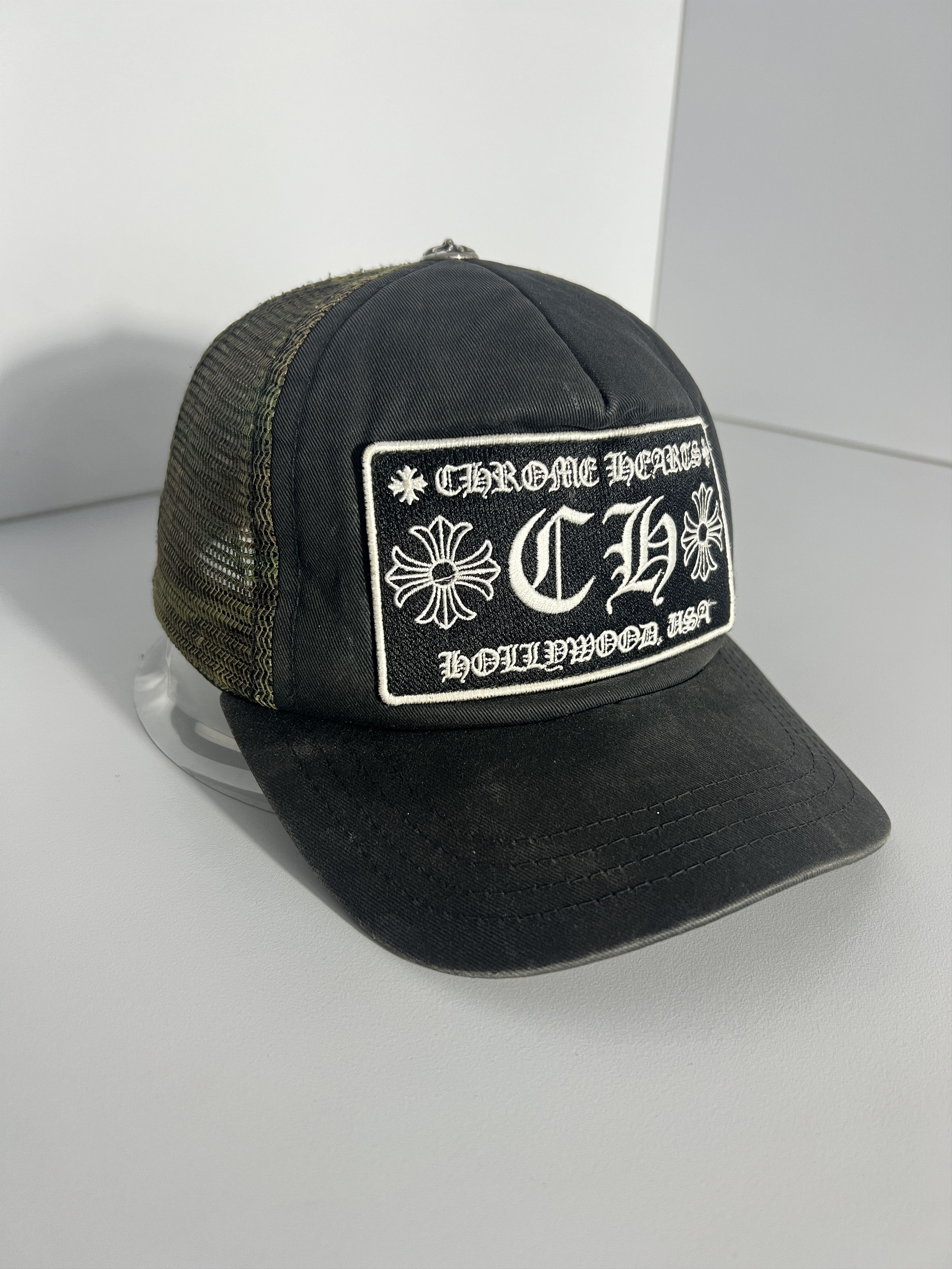Chrome Hearts Chrome Hearts CH Hollywood USA Trucker Hat Black/Camo Size ONE SIZE - 3 Thumbnail