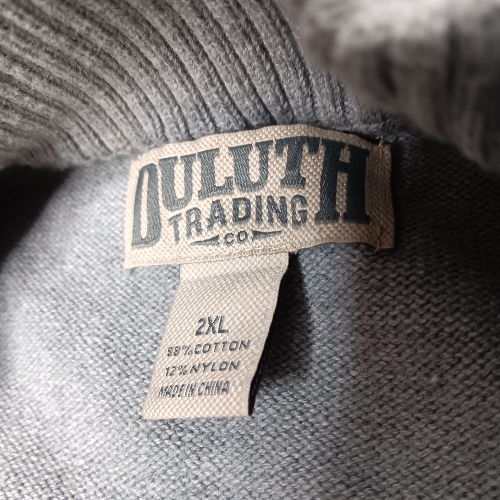 Duluth Trading Company DULUTH TRADING CO Sweater Men 2XL Pullover Mock Neck Classic Gray Knit 1/4 Zip Cotton Nylon Regular Size 2XL Mens Size US XXL / EU 58 / 5 - 5 Thumbnail