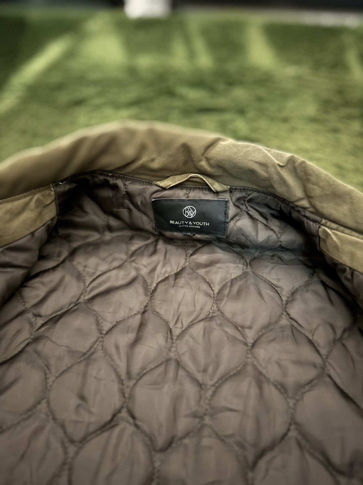 United Arrows [L] United Arrows Beauty & Youth Cotton Quilted Jacket Brown Size US L / EU 52-54 / 3 - 7 Thumbnail