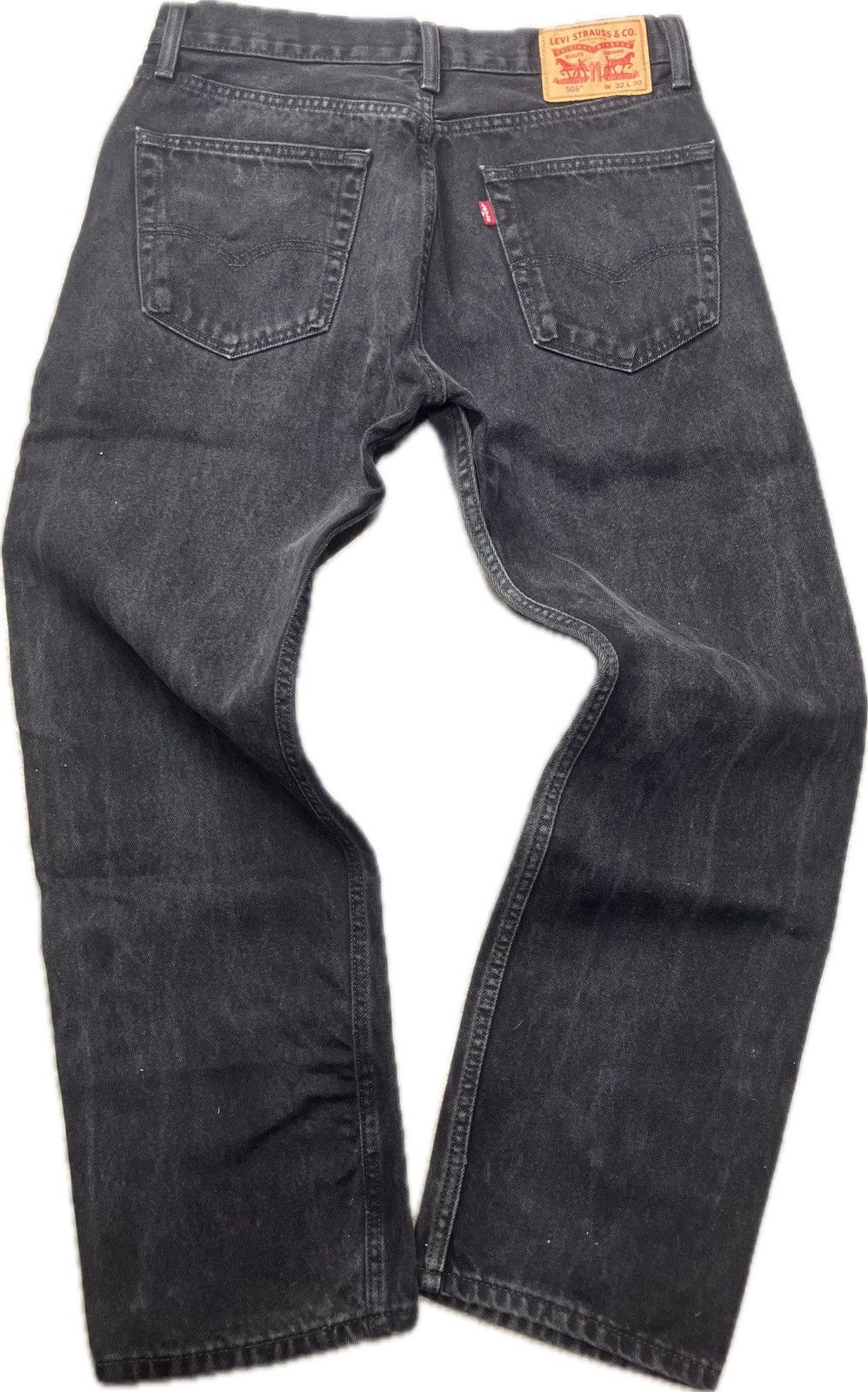 Levi's Levi’s 505 Black Washed Jeans Size US 32 / EU 48 - 2 Thumbnail