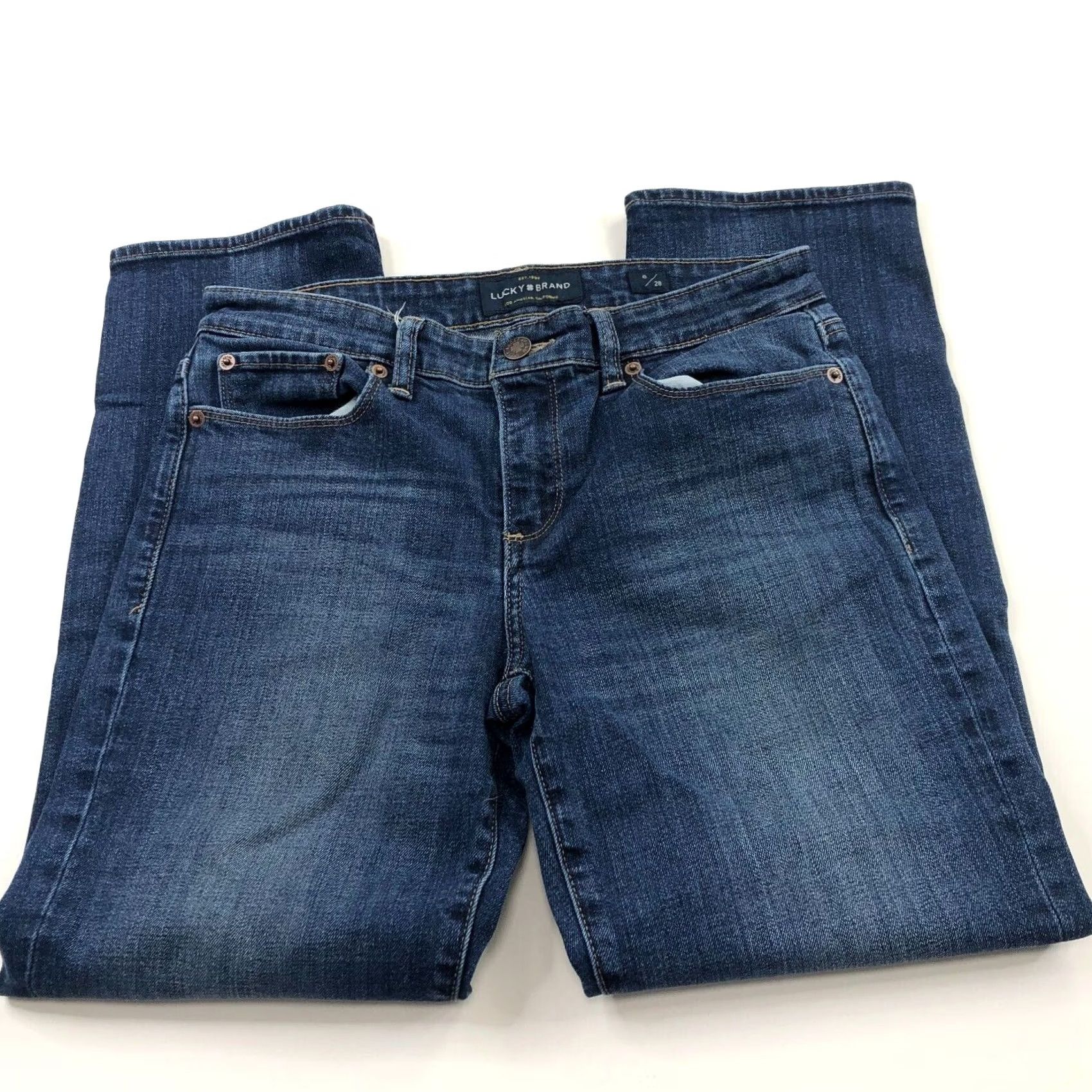 Lucky Brand Lucky Brand Sweet Crop Denim Jeans Shirt? Mid Rise 29W 26L Blue 5-Pocket Regular Womens Jeans Size 28" / US 6 / IT 42 - 3 Thumbnail