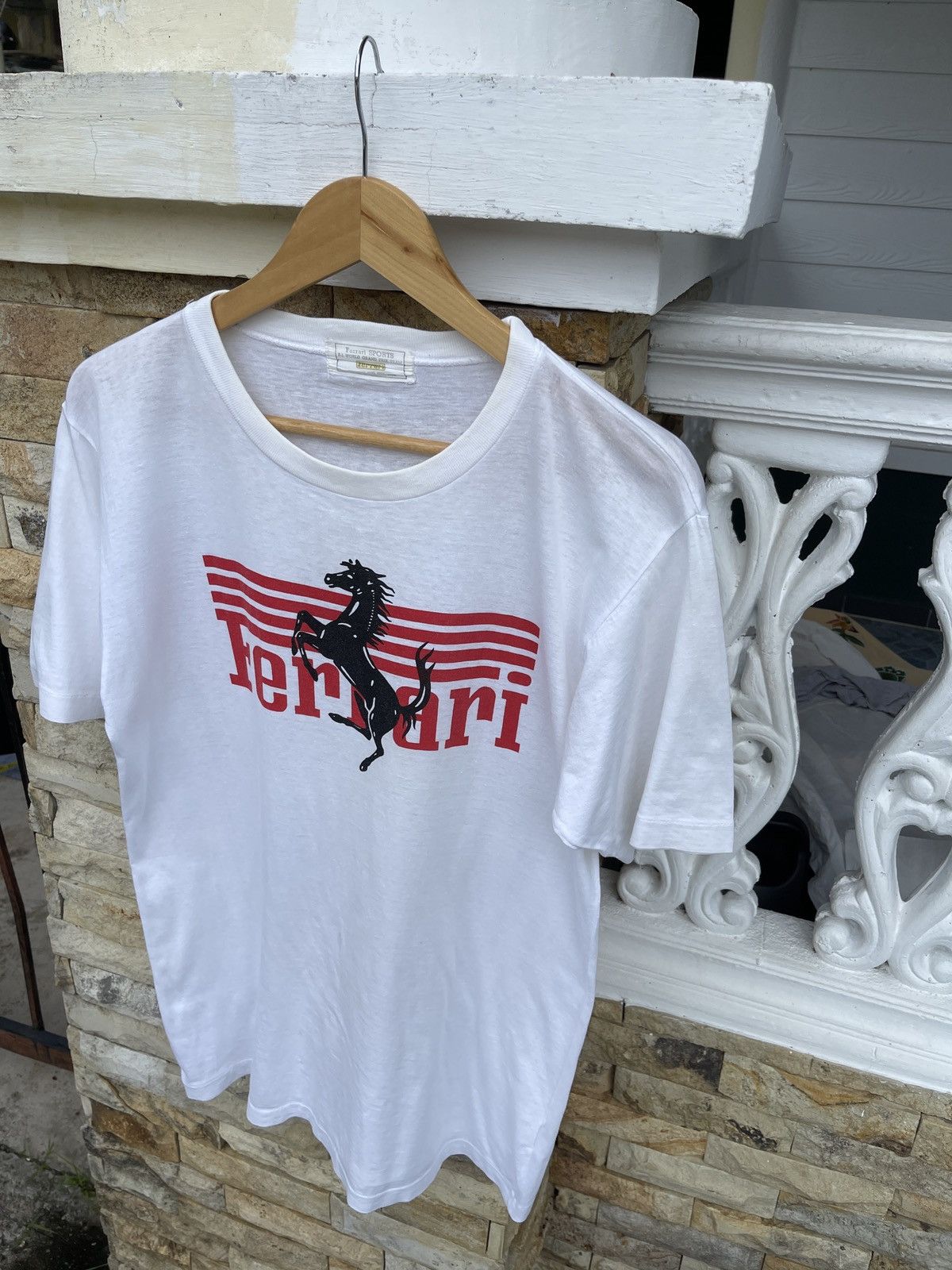 Ferrari × Formula 1 × Vintage Last Drop🔥Vtg 70s/80s Ferarri F-1 World Grand Prix Team Tee Size US M / EU 48-50 / 2 - 5 Thumbnail