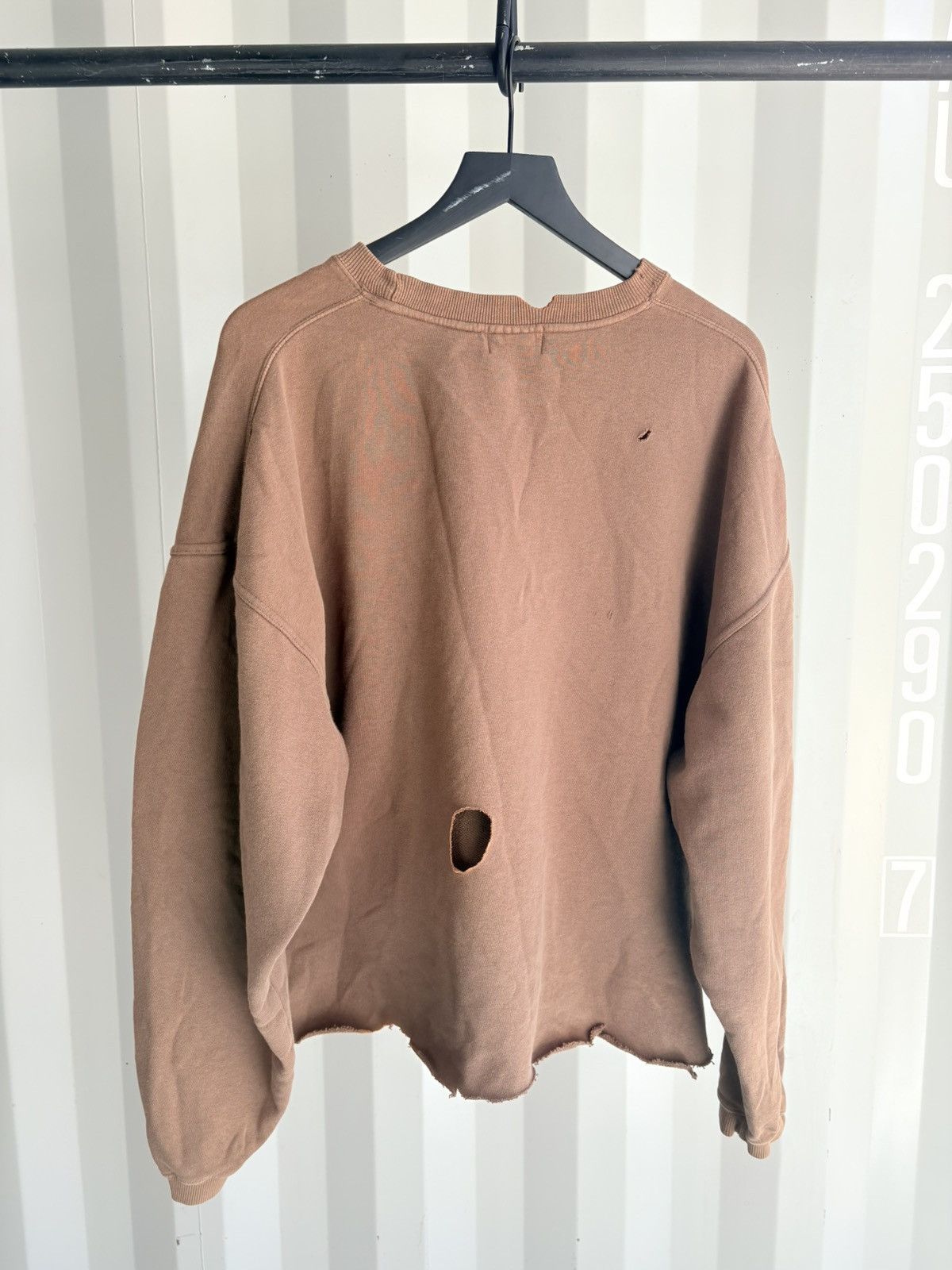 Vintage Thrashed Army Distressed Faded Sweatshirt Grunge Band Size US XL / EU 56 / 4 - 4 Thumbnail
