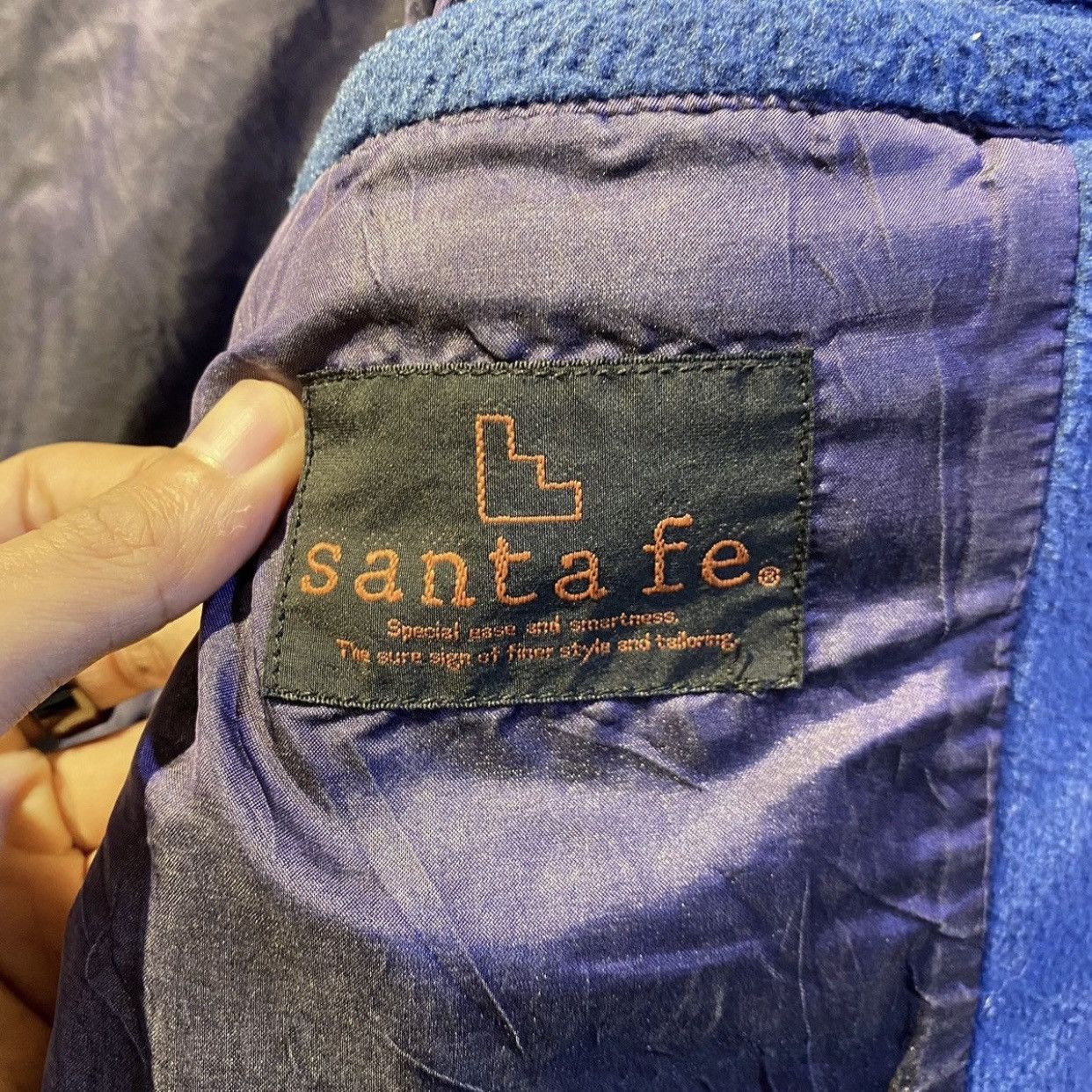 Japanese Brand × Vintage Vintage santa fe beautiful fleece bomber boxy jackets Size US L / EU 52-54 / 3 - 12 Thumbnail