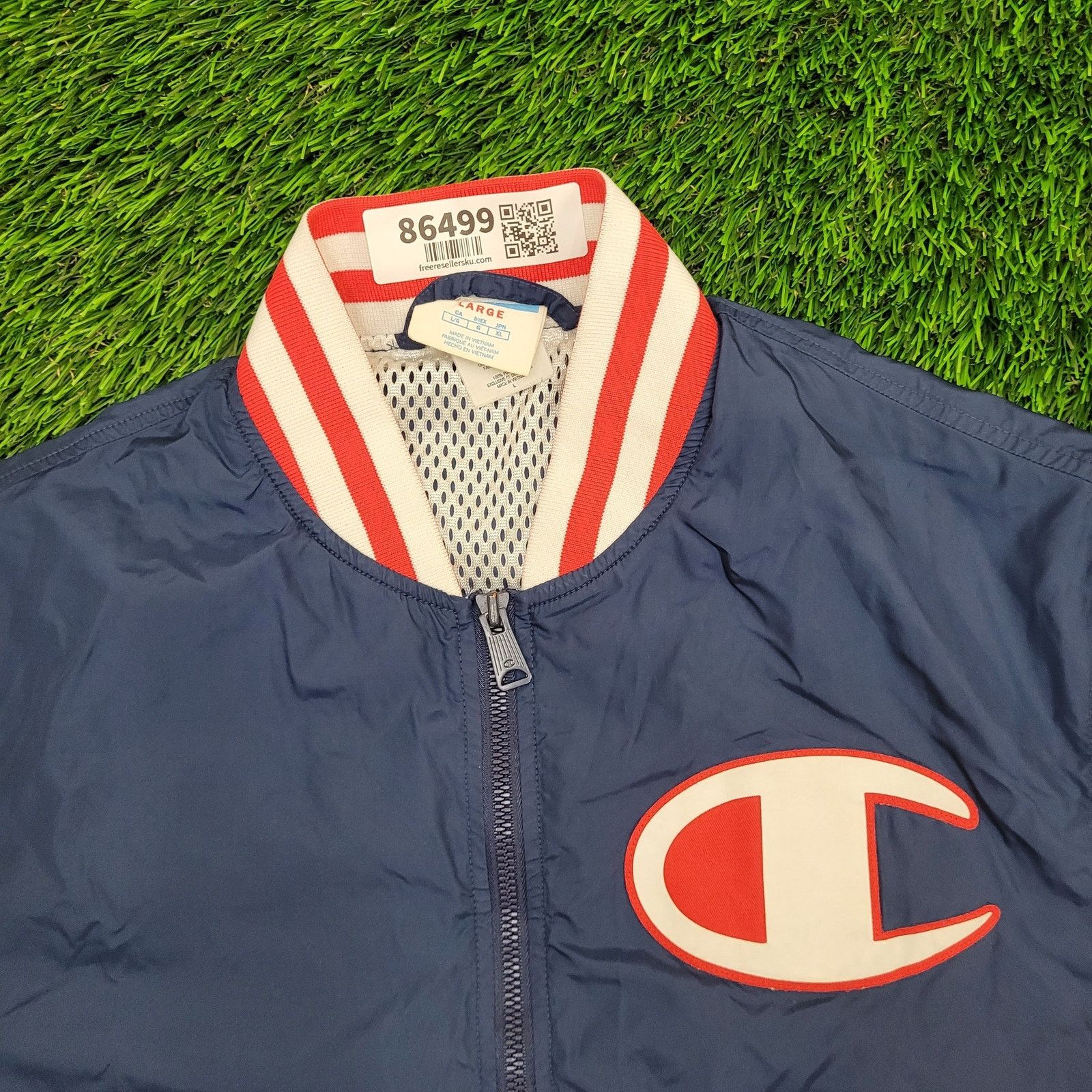 Champion Vintage Y2K Champion Varsity Bomber Jacket Large 23x27 Blue Size US L / EU 52-54 / 3 - 10 Thumbnail
