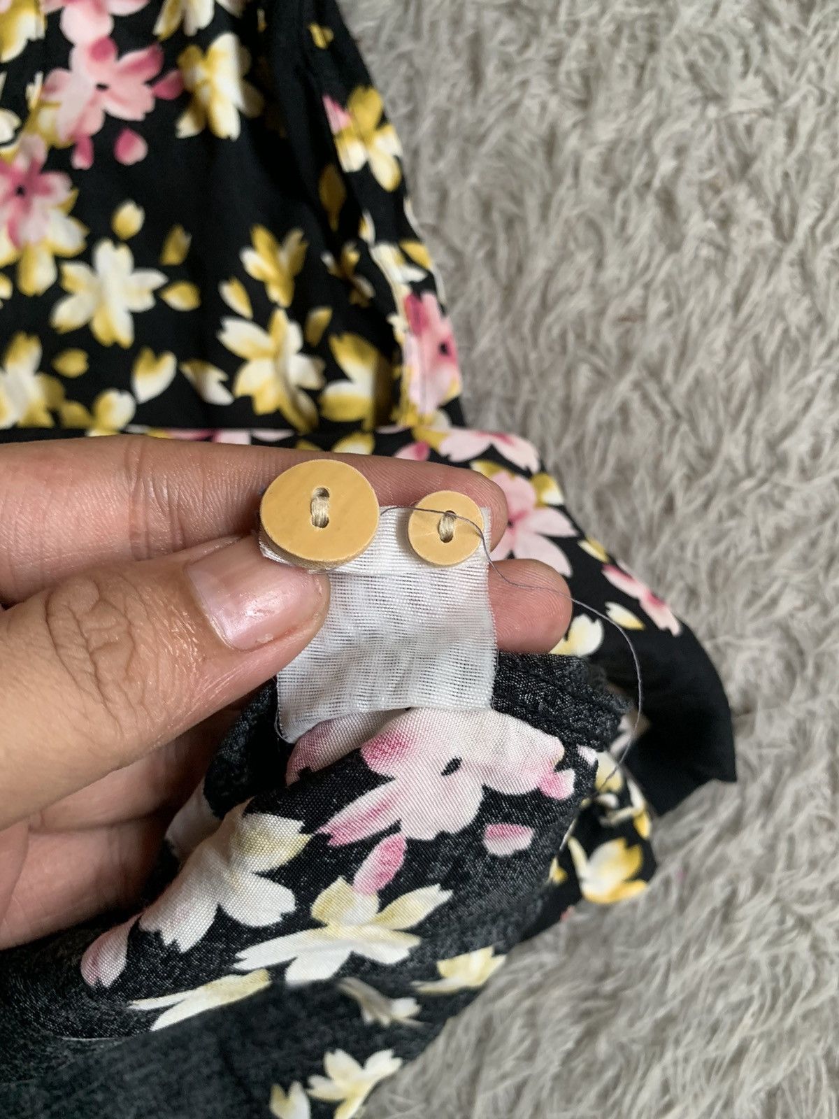 Japanese Brand × Vintage Vintage Iolani Sakura Blossom Aloha Open Collar Shirt Size US XL / EU 56 / 4 - 4 Thumbnail