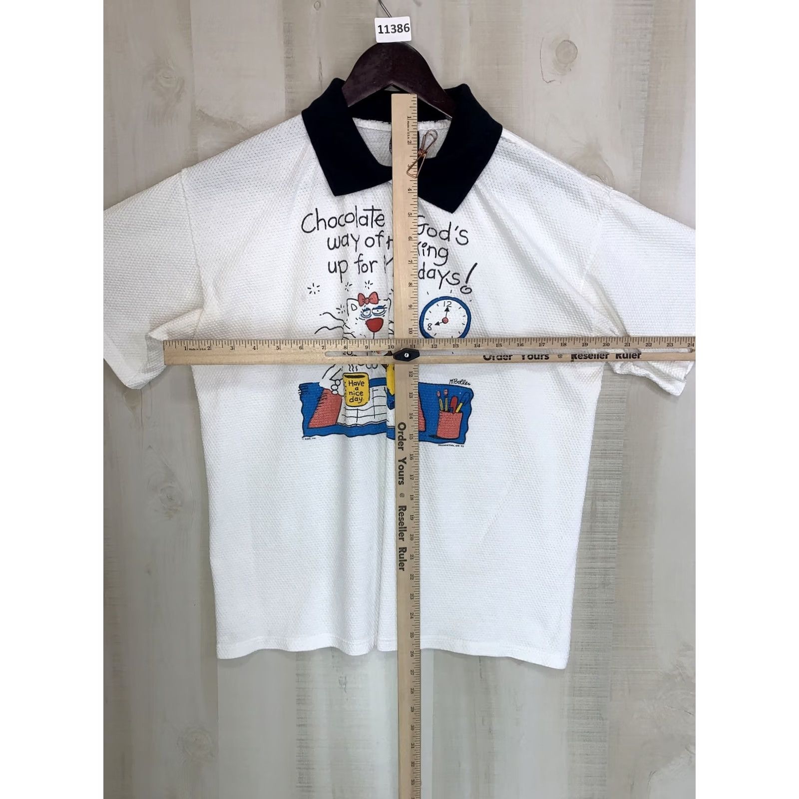 Vintage VINTAGE HL Miller Gold Womens T-Shirt Funny Cat Graphic 1993 Waffle Knit White Large-11386 Size L / US 10 / IT 46 - 5 Thumbnail