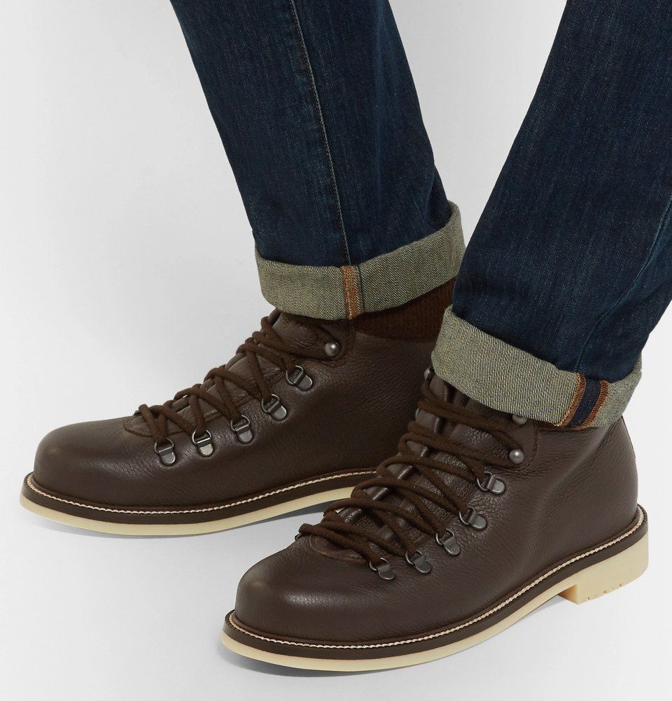 Loro Piana o1loc1c0126 Laax Full-Grain Leather Boots in Brown Size US 8 / EU 41 - 5 Thumbnail