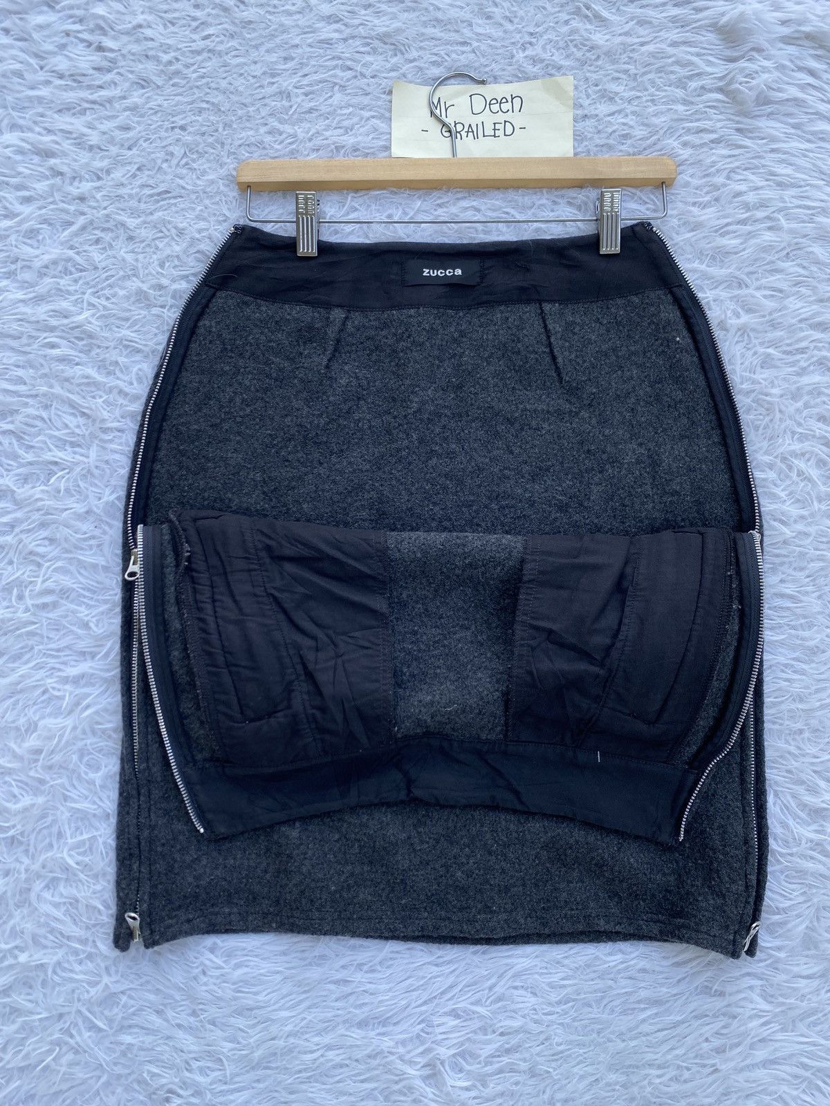 Issey Miyake Rare ZUCCA by Issey Miyake Wool Midi Skirt Size 29" - 8 Thumbnail